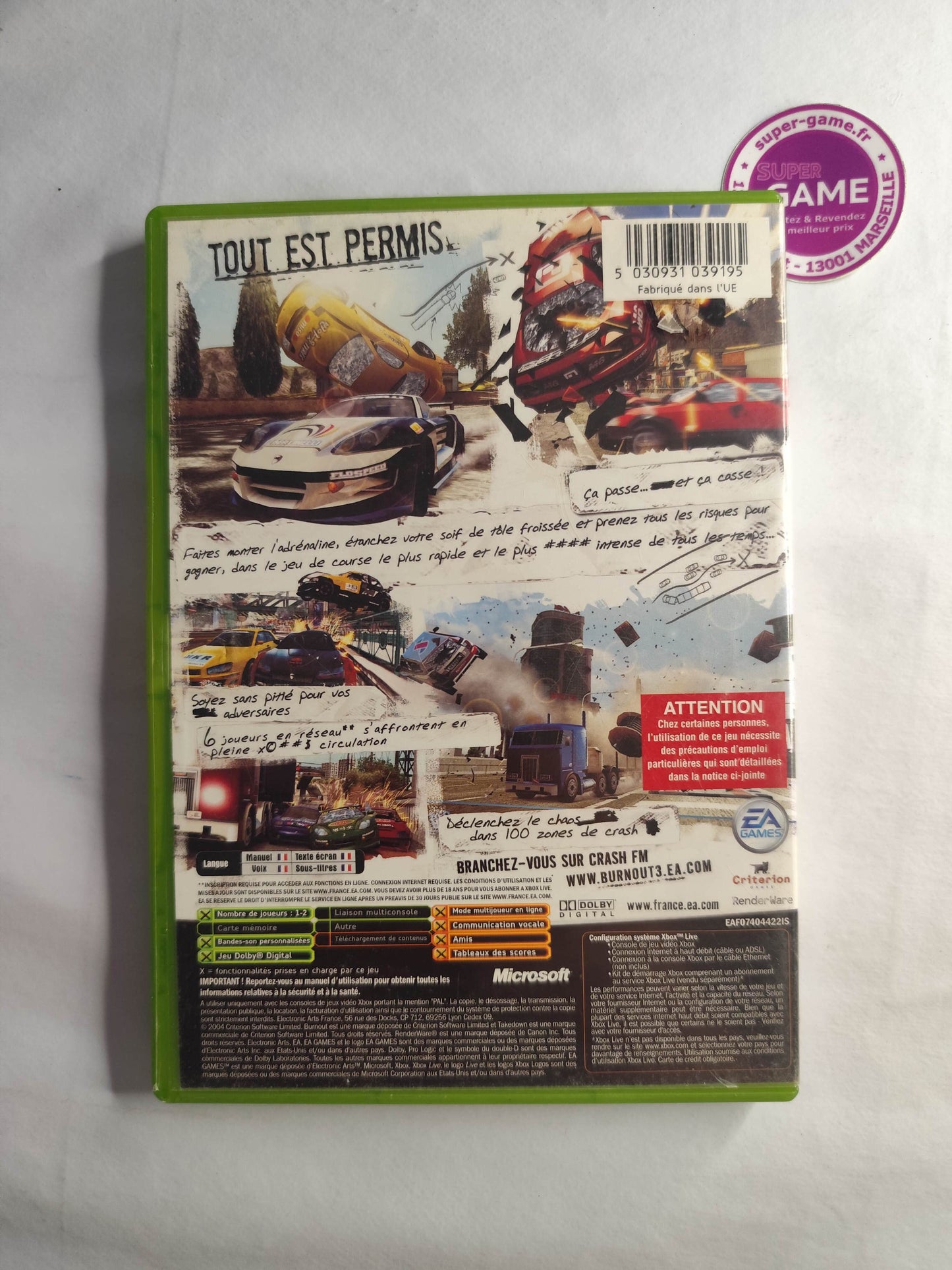 BURNOUT 3 TAKEDOWN - XBOX