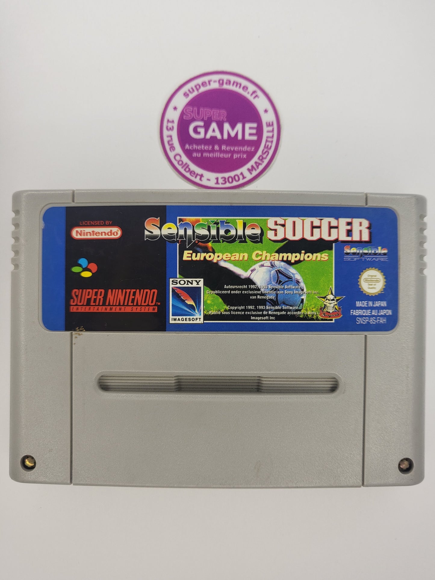 SENSIBLE SOCCER EUROPEAN CHAMPIONS - sans boite - SNES