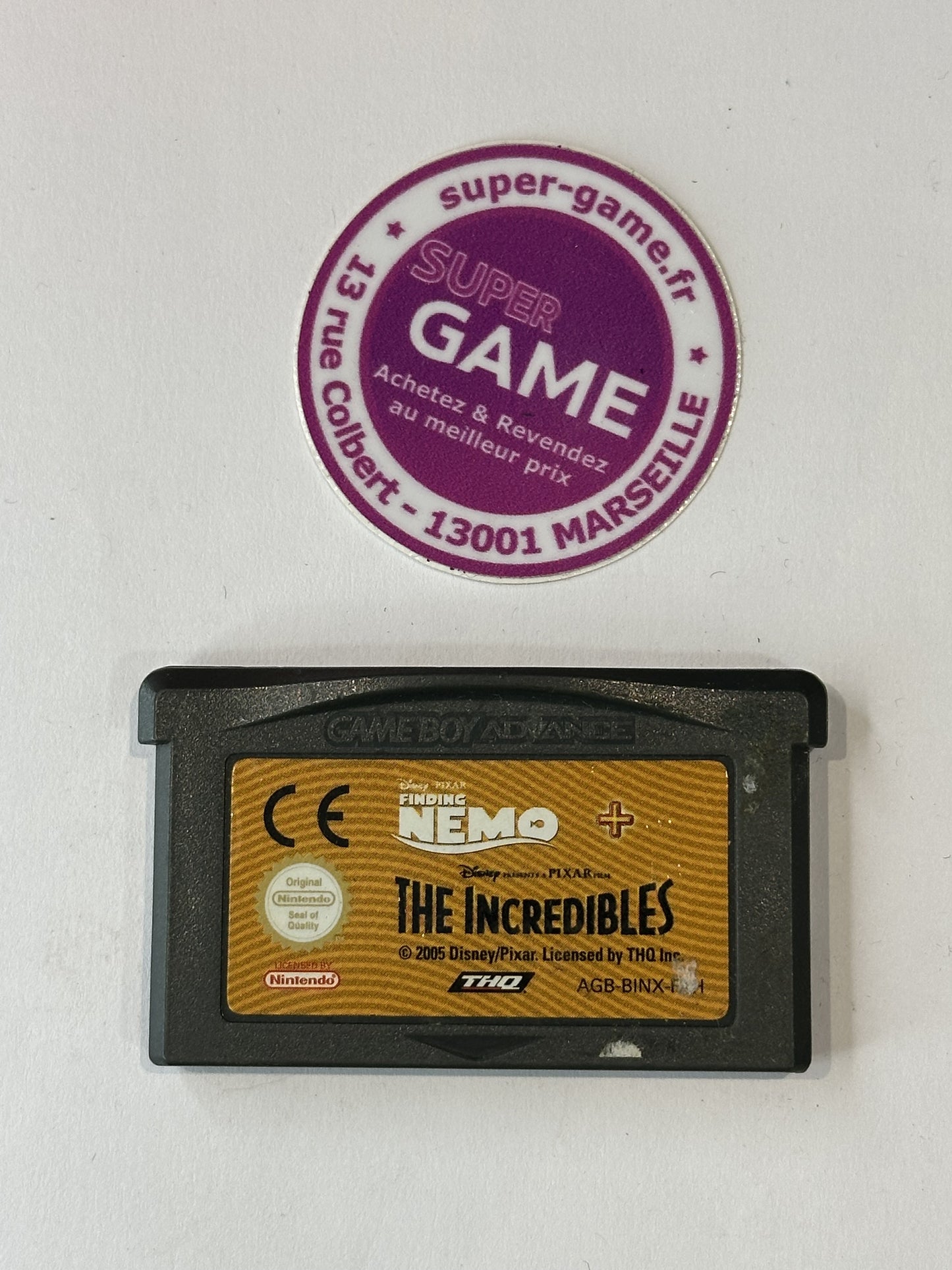 FINDING NEMO + THE INCREDIBLES - sans boite - GAMEBOY ADVANCE