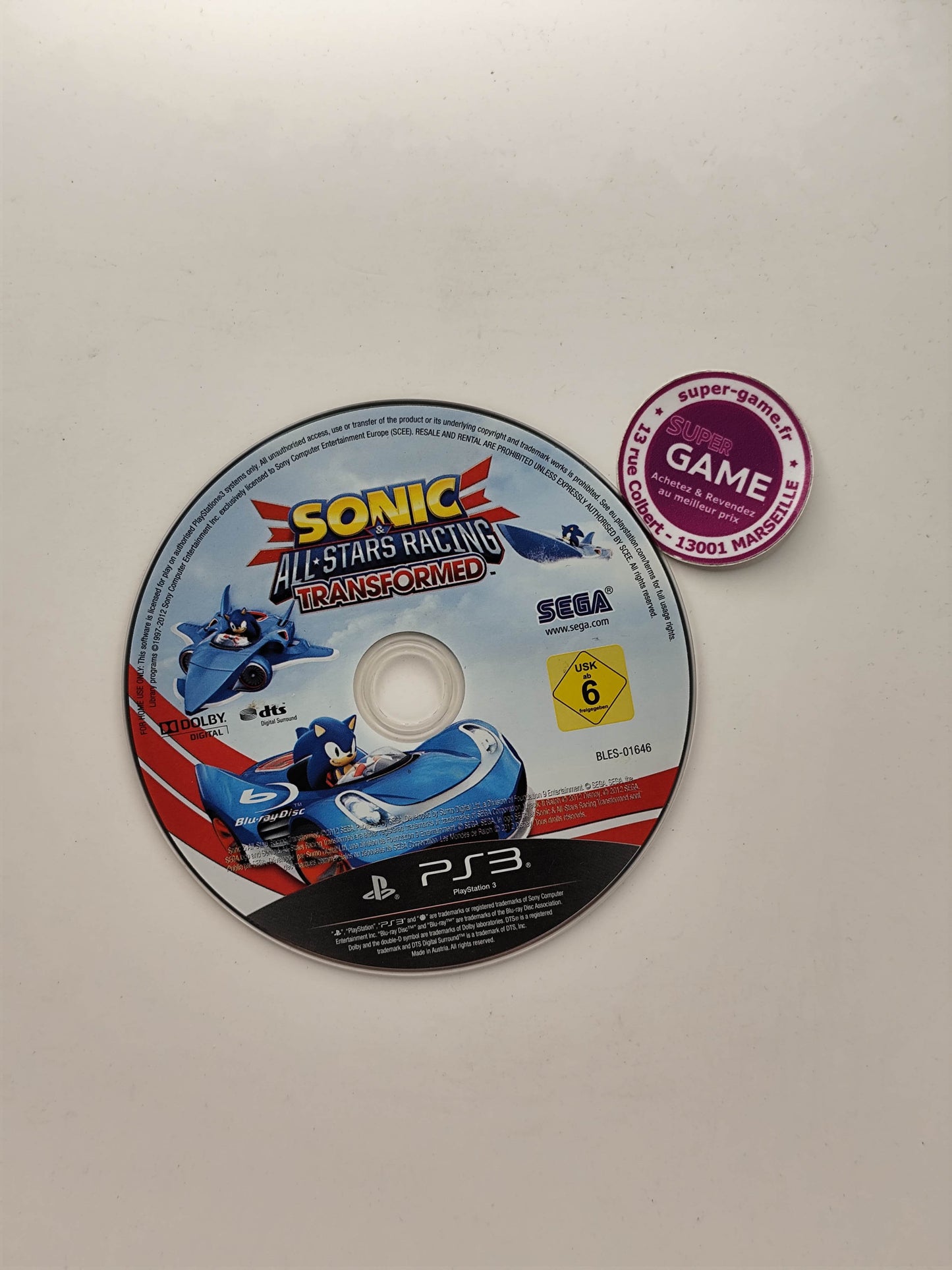 SONIC & ALL STARS RACING TRANSFORMED - PS3