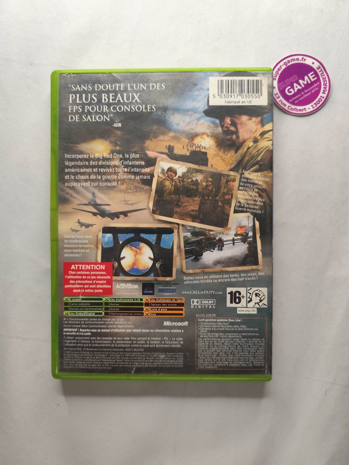 CALL OF DUTY 2 BIG RED ONE - XBOX