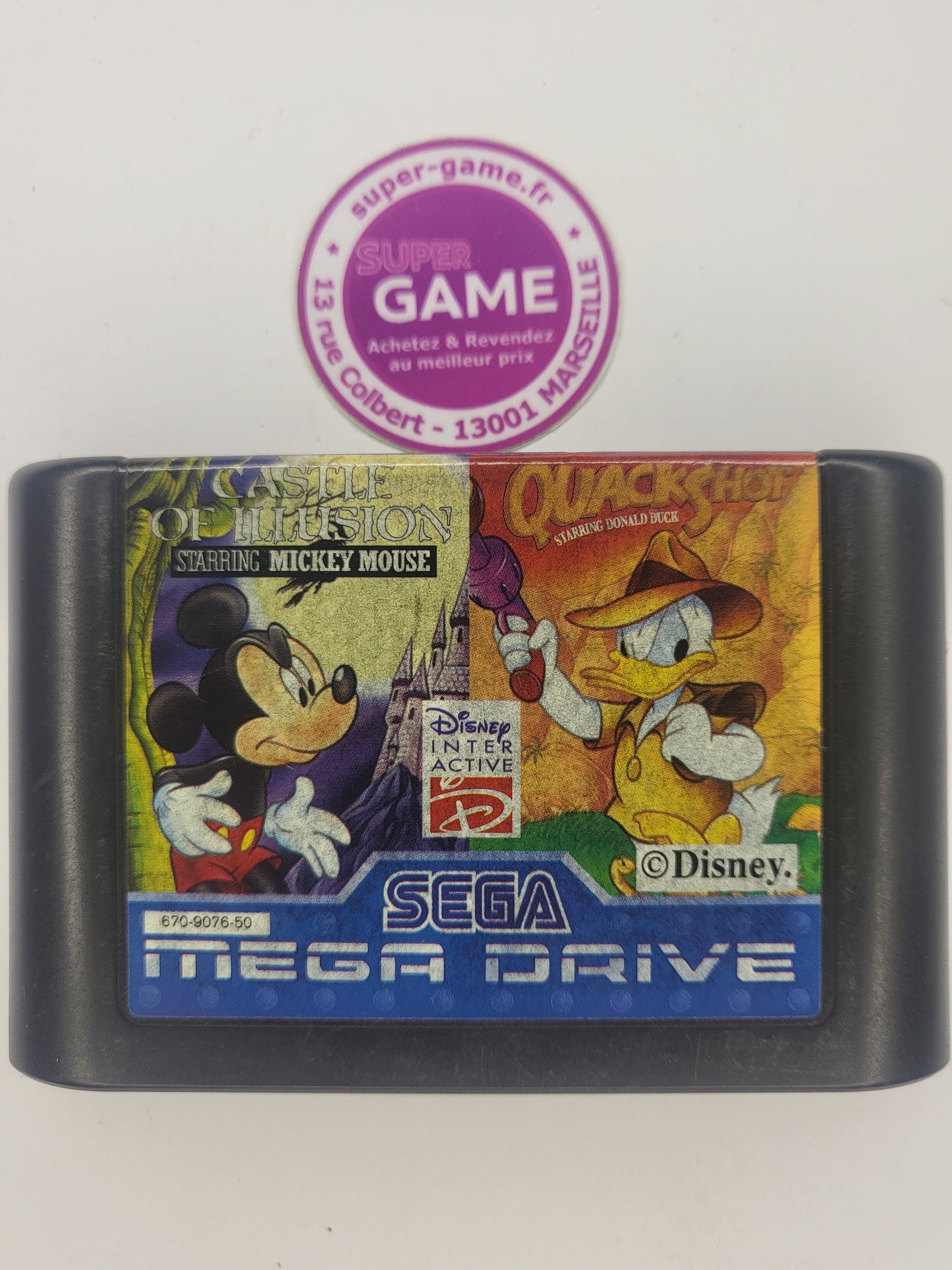 CASTLE OF ILLUSION & QUACKSHOT - sans boite - MEGADRIVE
