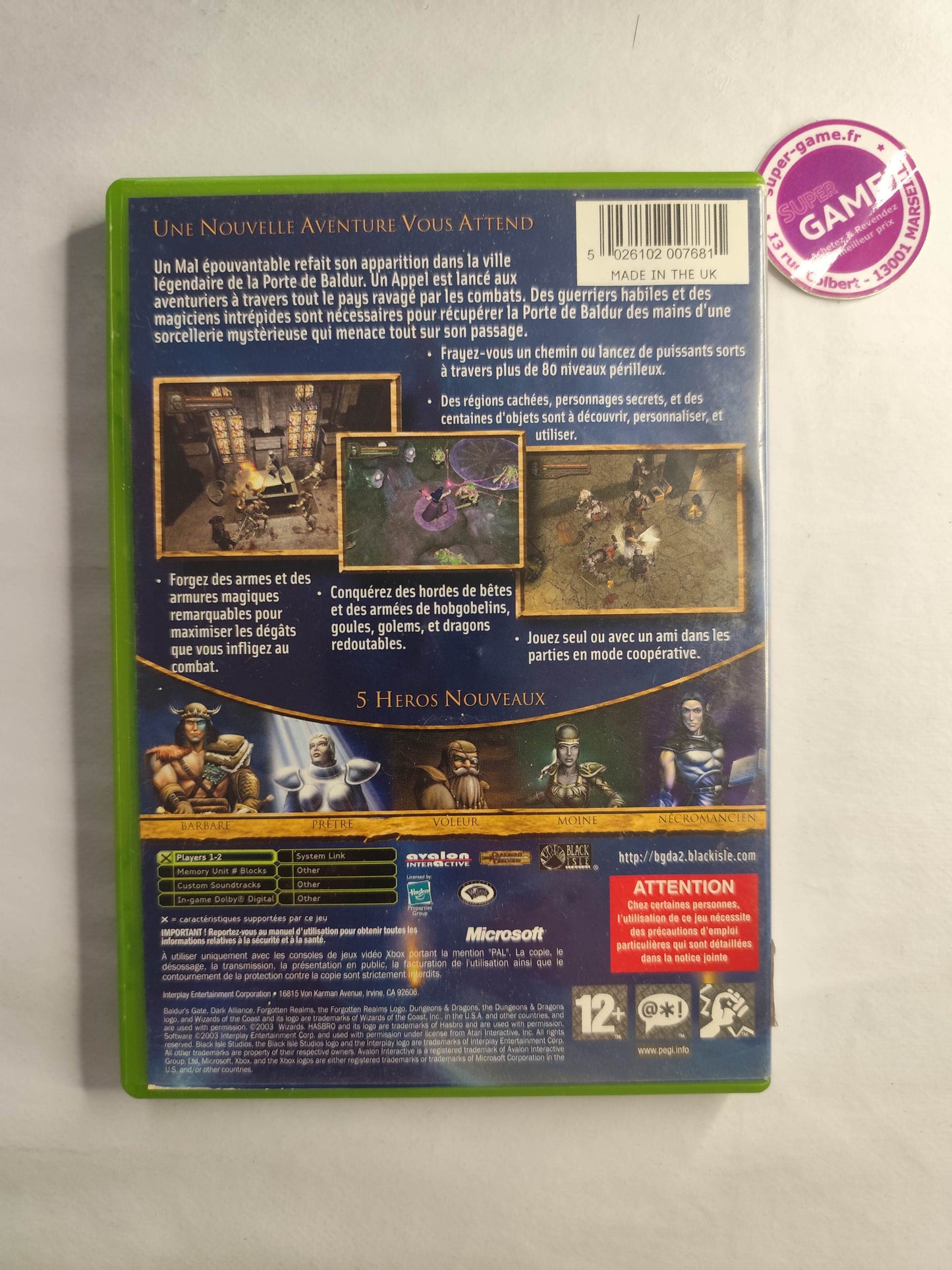 BALDUR'S GATE DARK ALLIANCE 2 - XBOX
