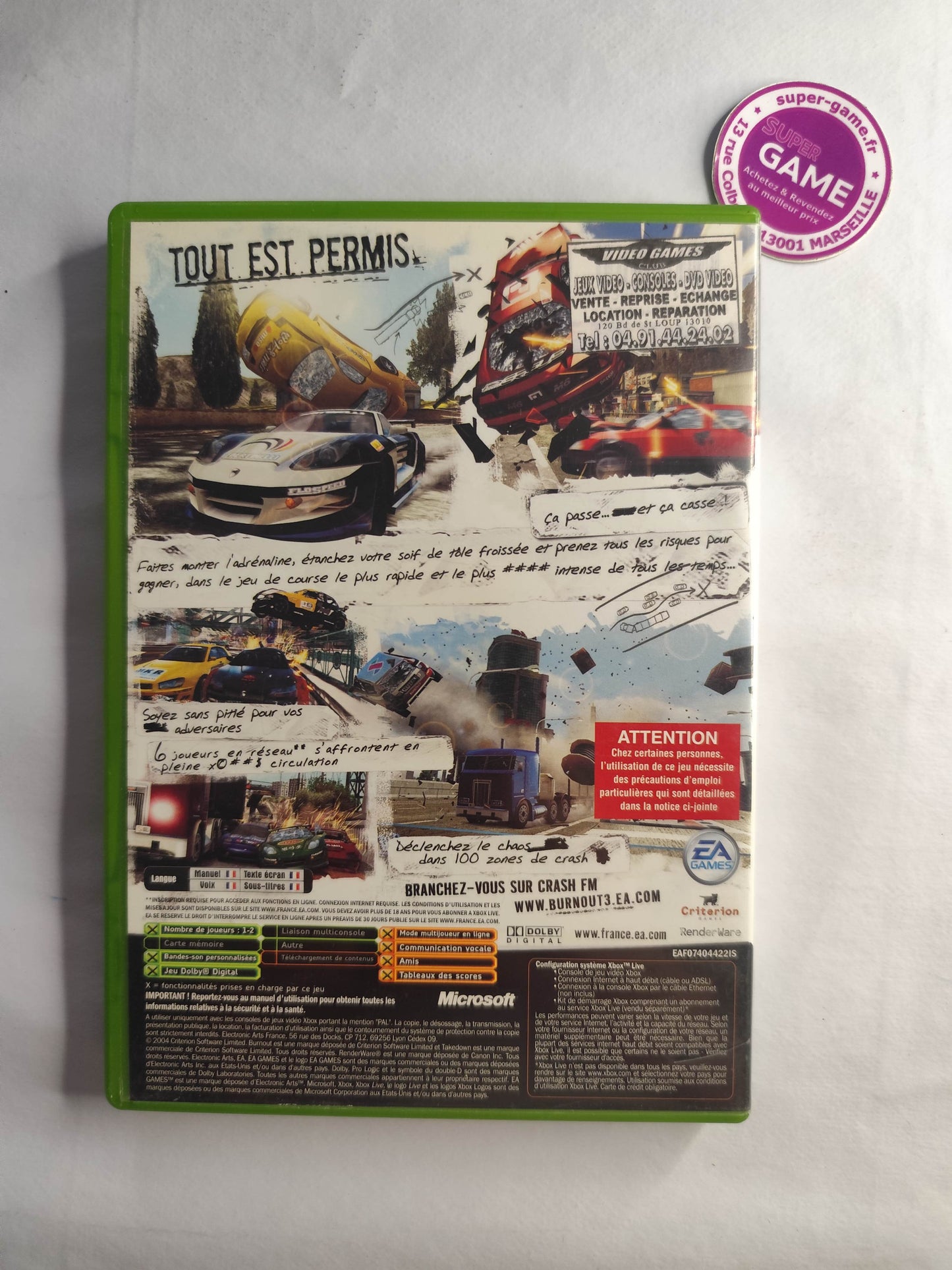 BURNOUT 3 TAKEDOWN - XBOX