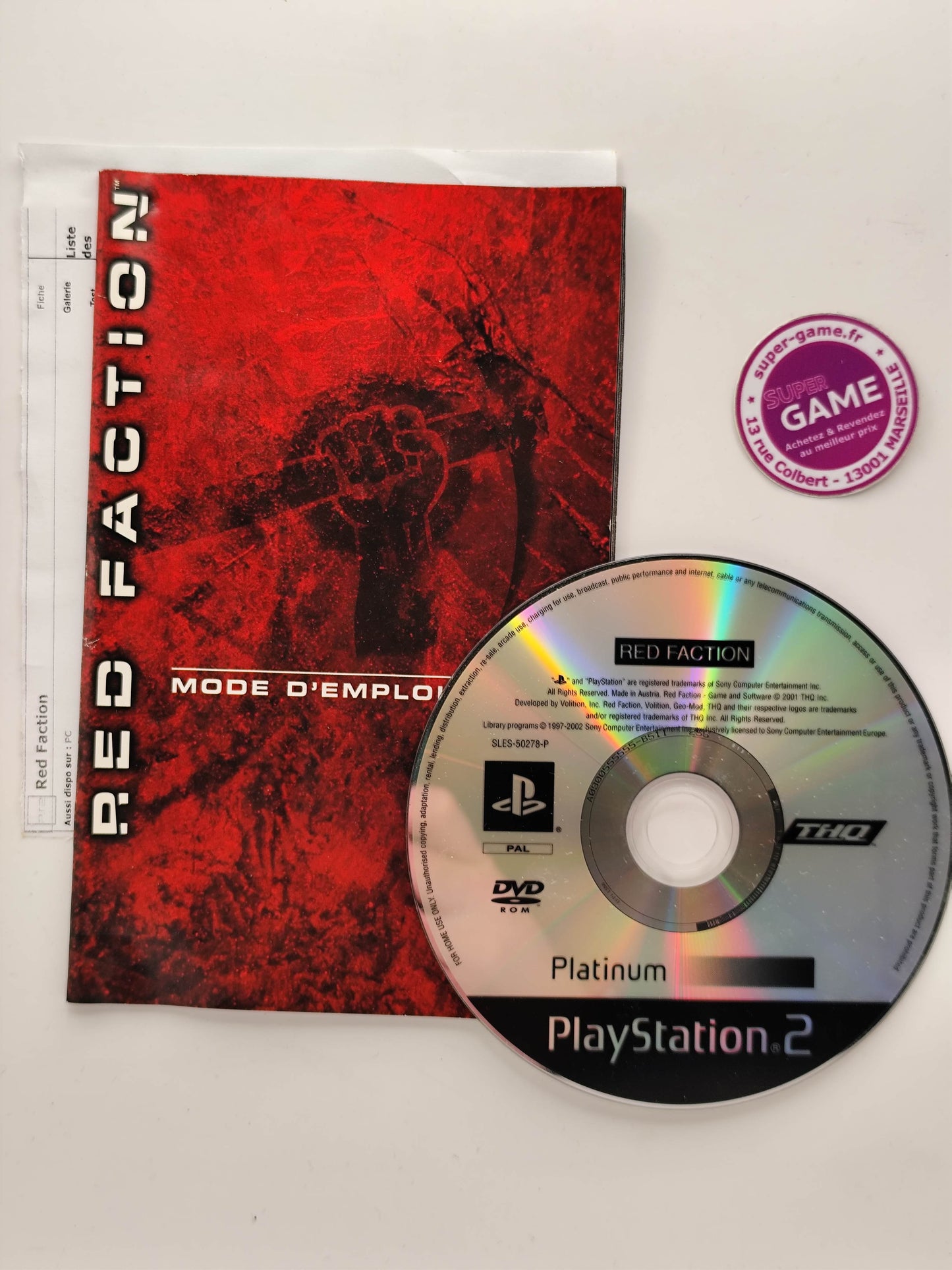 RED FACTION - Platinum - PS2