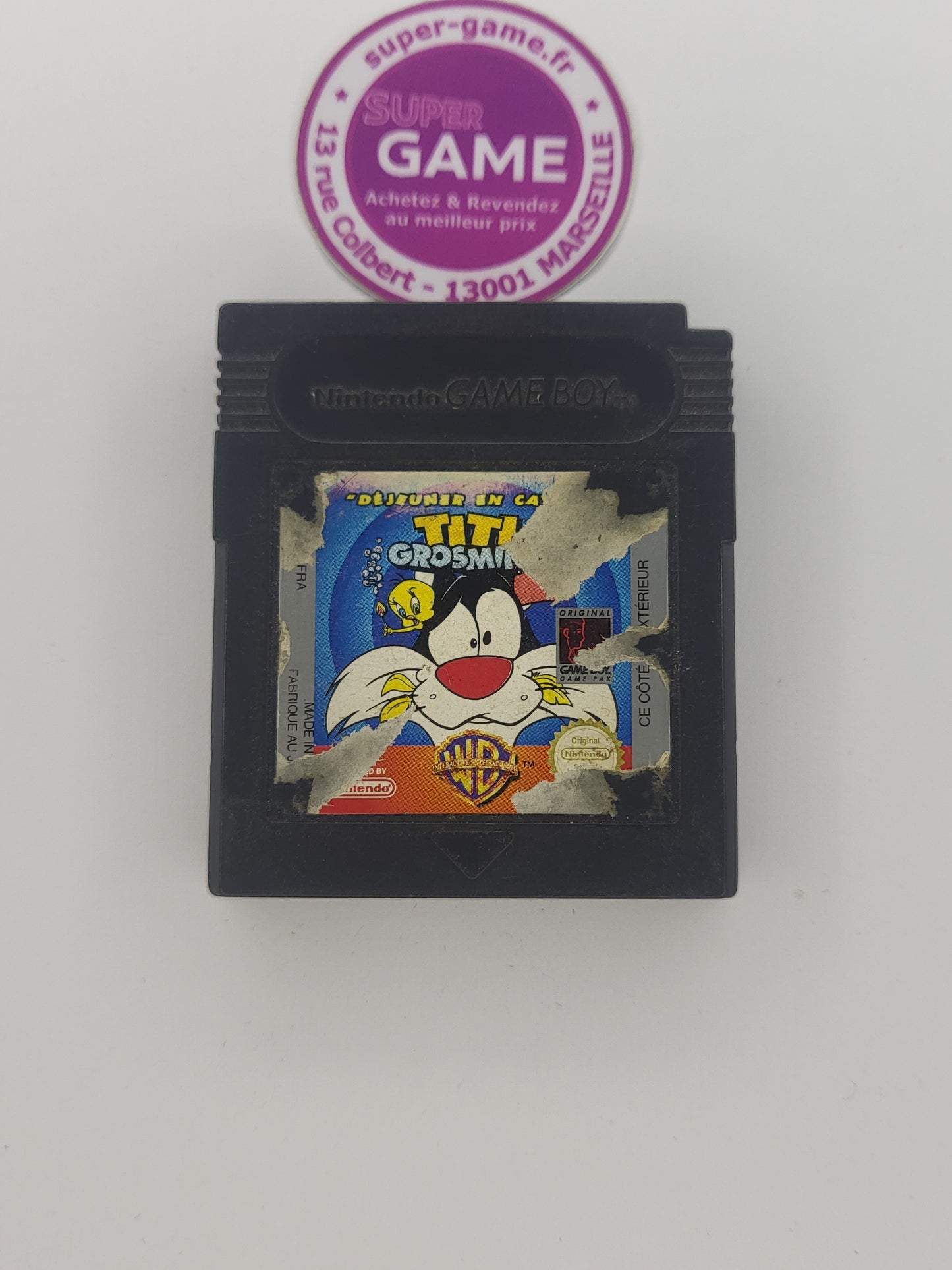 TITI ET GROSMINET "DEJEUNER EN CAVALE" - sans boite - GAMEBOY