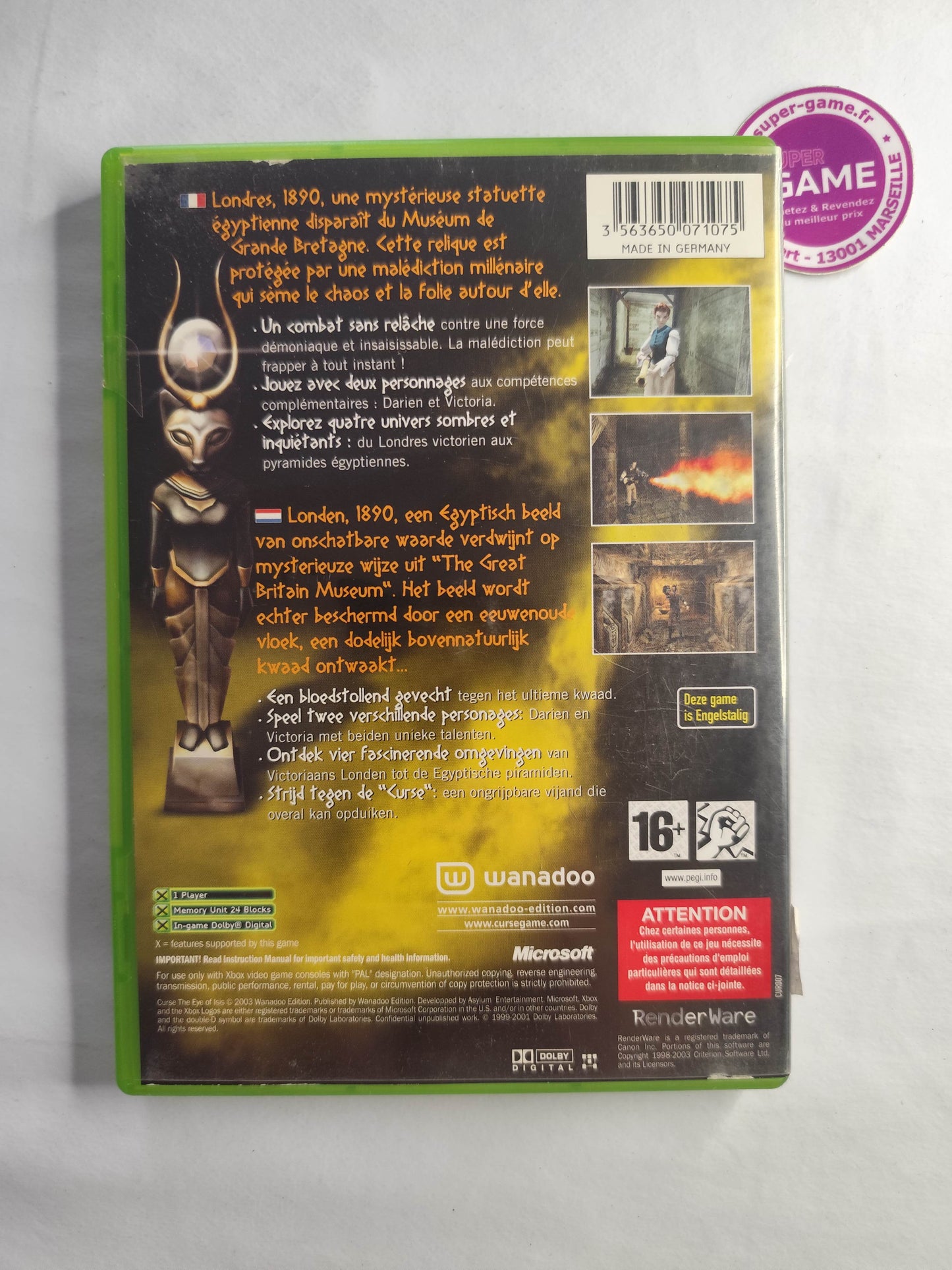 CURSE THE EYE OF ISIS - XBOX