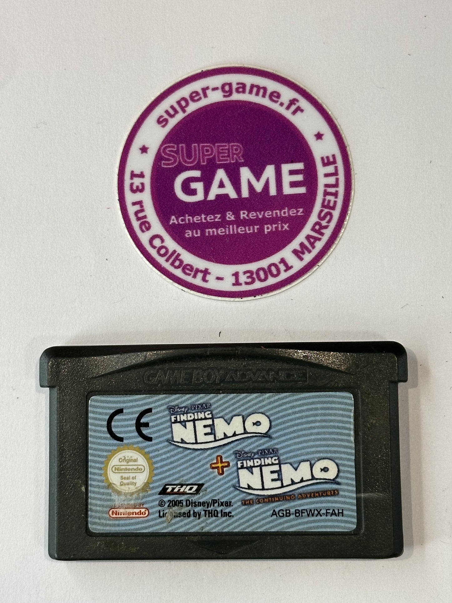 FINDING NEMO + FINDING NEMO THE CONTINUING ADVENTURES - sans boite - GAMEBOY ADVANCE