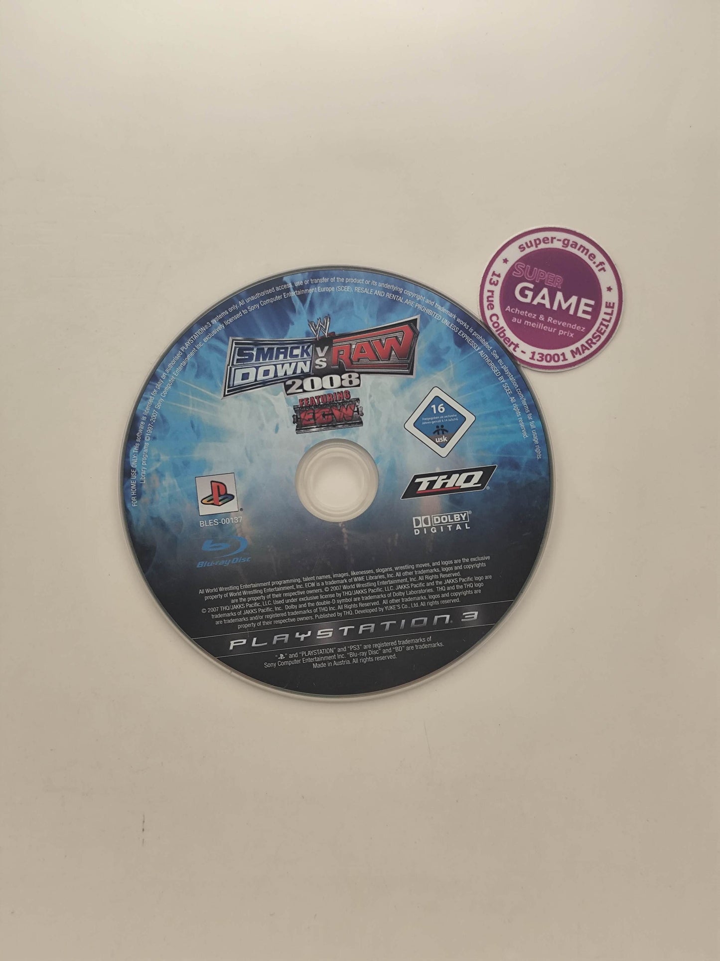 WWE SMACKDOWN VS RAW 2008 - PS3