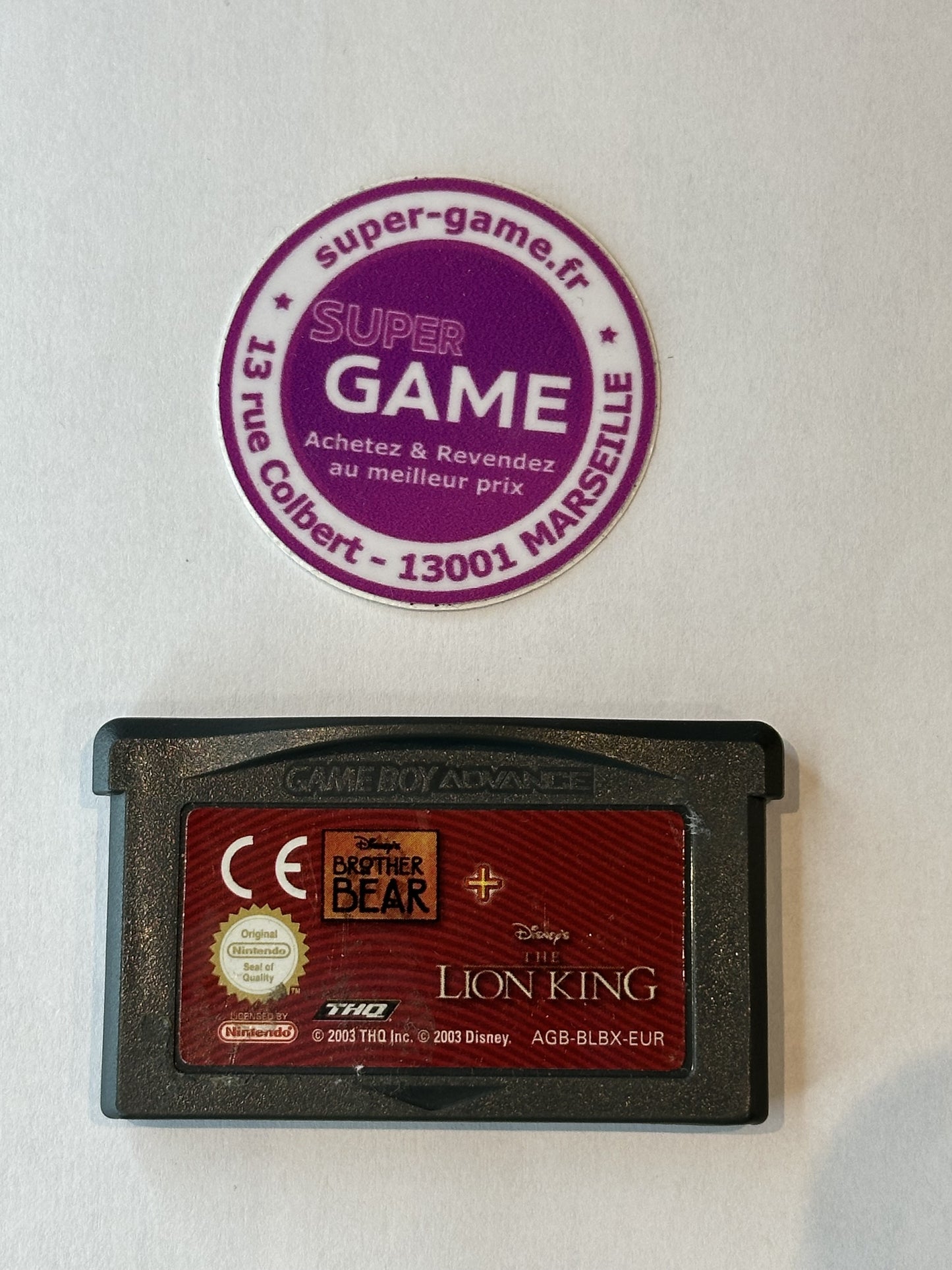 BROTHER BEAR + THE LION KING - sans boite - GAMEBOY ADVANCE