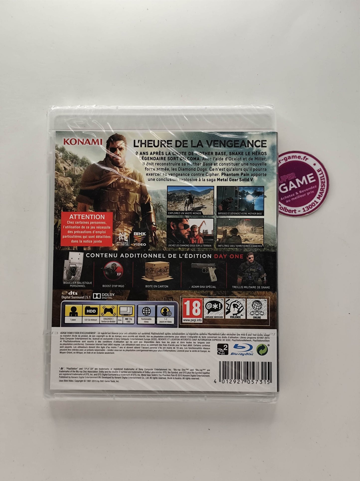 METAL GEAR SOLID 5 THE PHANTOM PAIN - NEUF - PS3