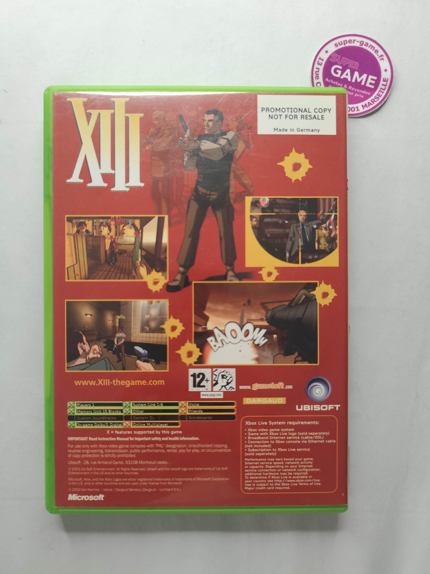 XIII (Promotional Copy) - XBOX