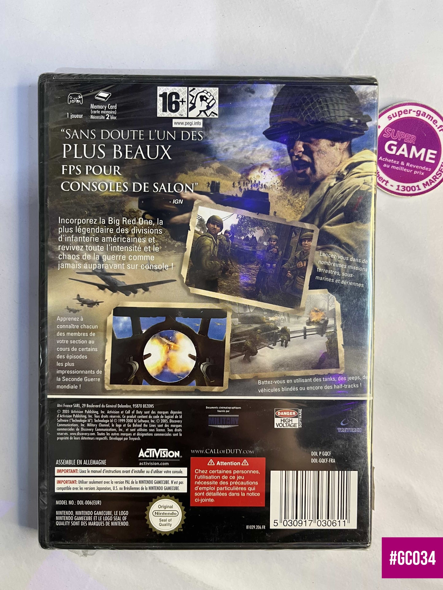 Call of Duty 2 Big Red One NEUF sous BLISTER - #GC034