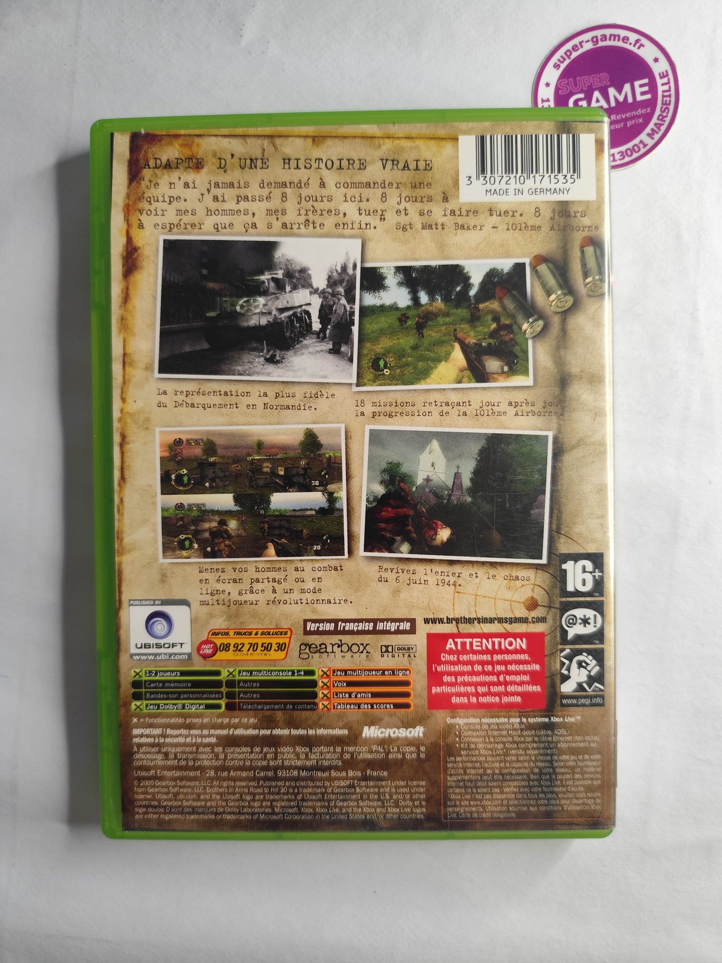BROTHERS IN ARMS, ROAD TO HILL 30 - XBOX