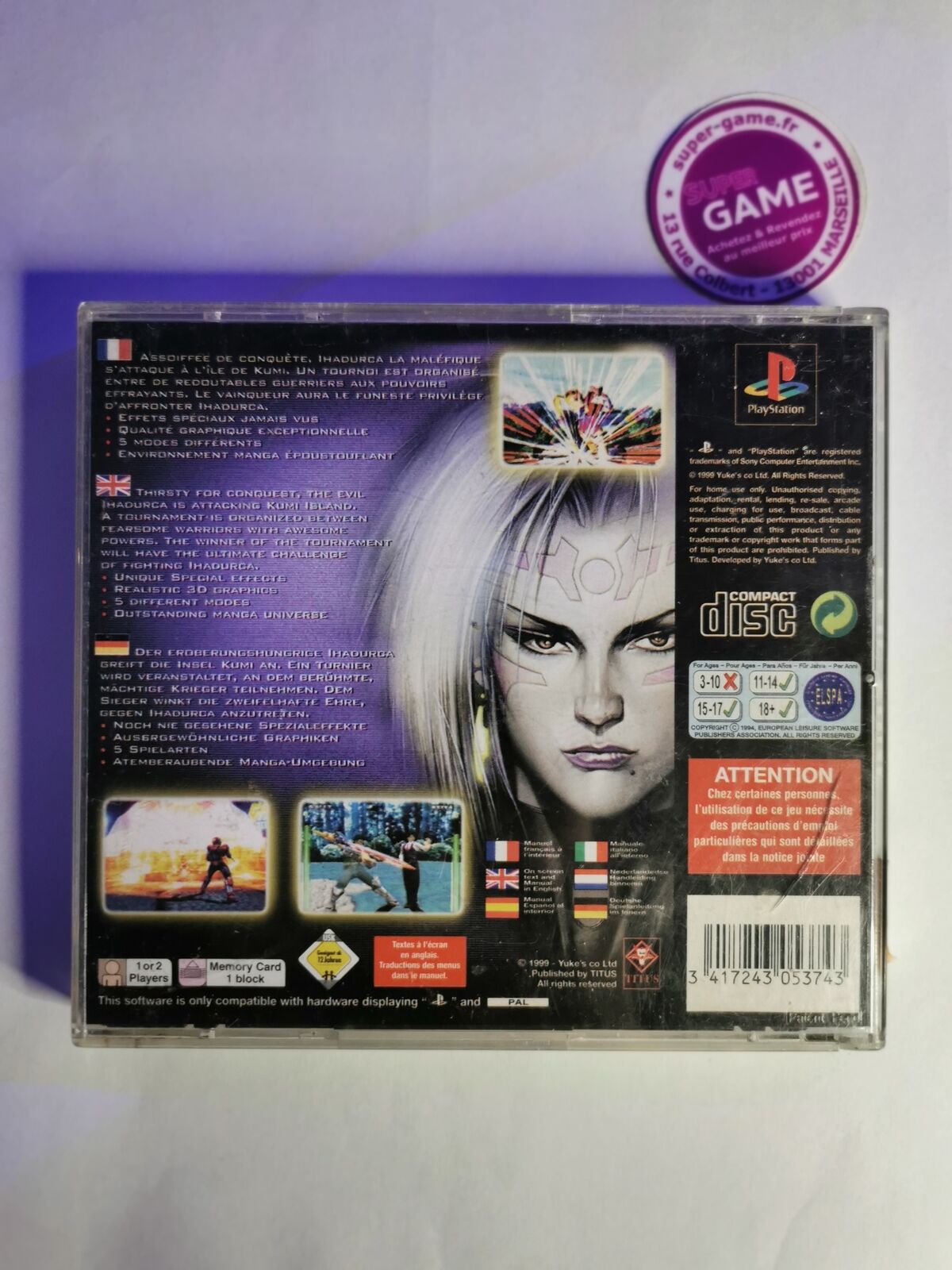 EVIL ZONE - PS1 #543