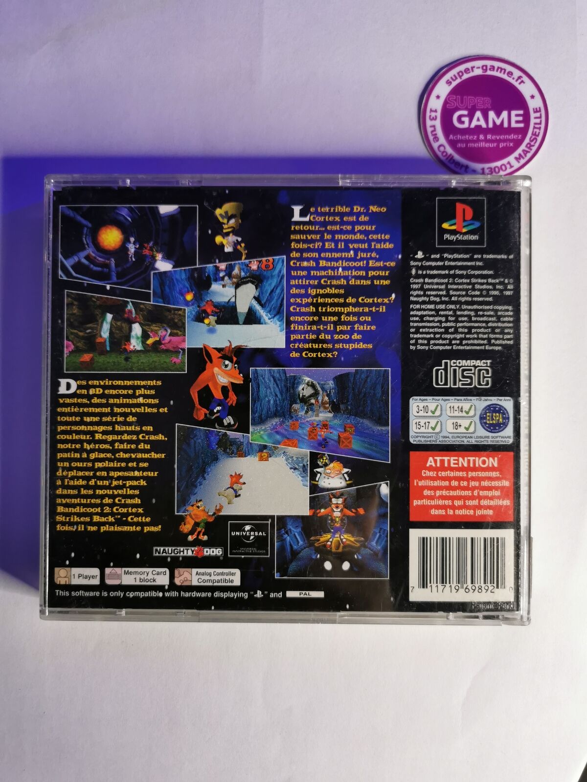CRASH BANDICOOT 2: CORTEX STRIKES BACK - PS1 #509