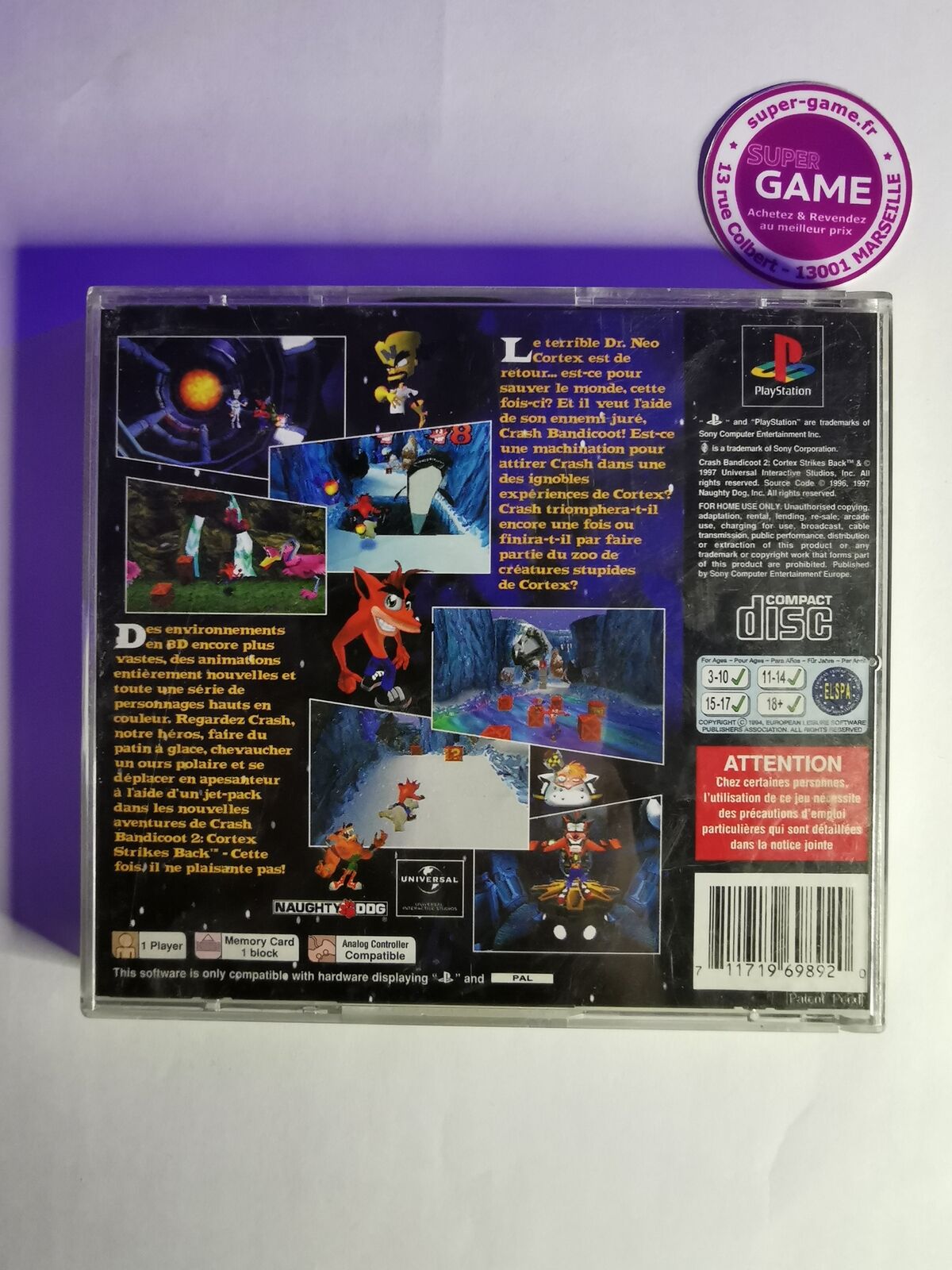 CRASH BANDICOOT 2: CORTEX STRIKES BACK - PS1 #508