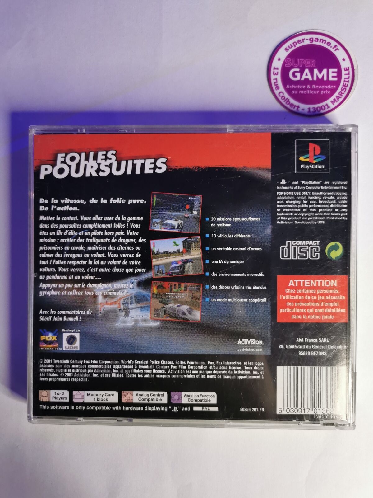 FOLLES POURSUITES - PS1 #553