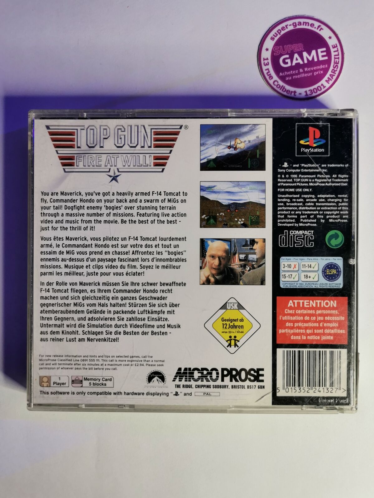 TOP GUN FIRE AT WILL - PS1 #668