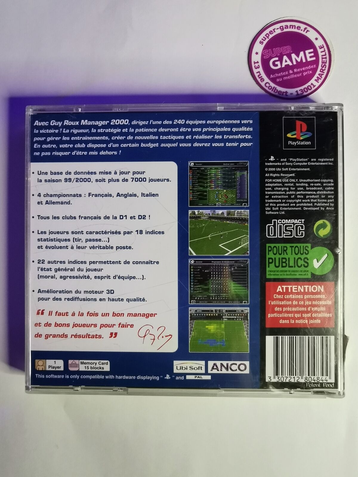GUY ROUX MANAGER 2000 - PS1 #565
