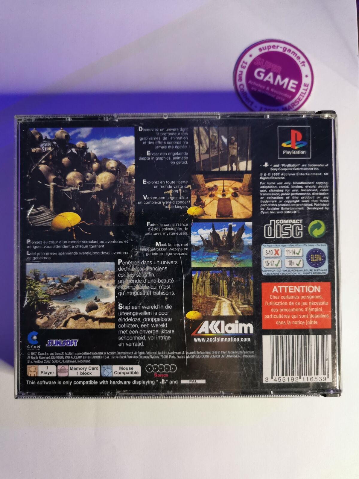 RIVEN THE SEQUEL TO MYST - PS1 #629