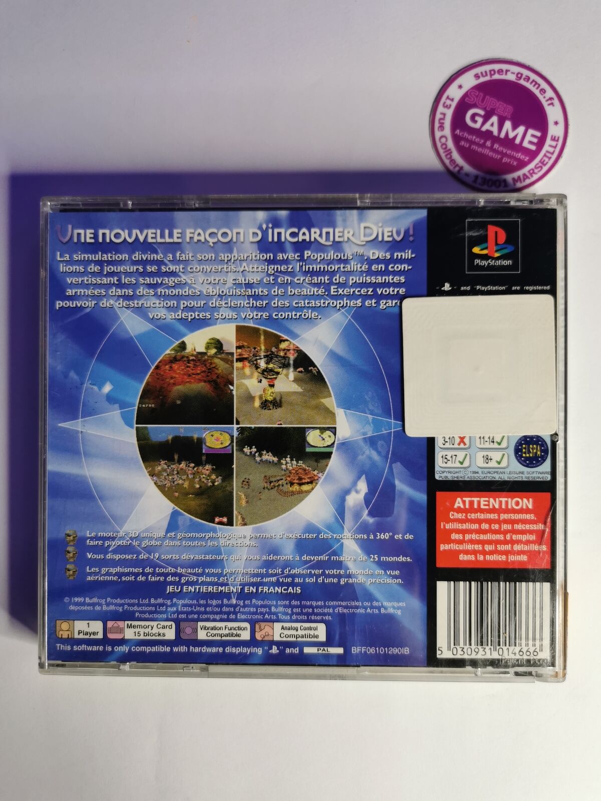 POPULOUS, À L'AUBE DE LA CRÉATION - PS1 #615