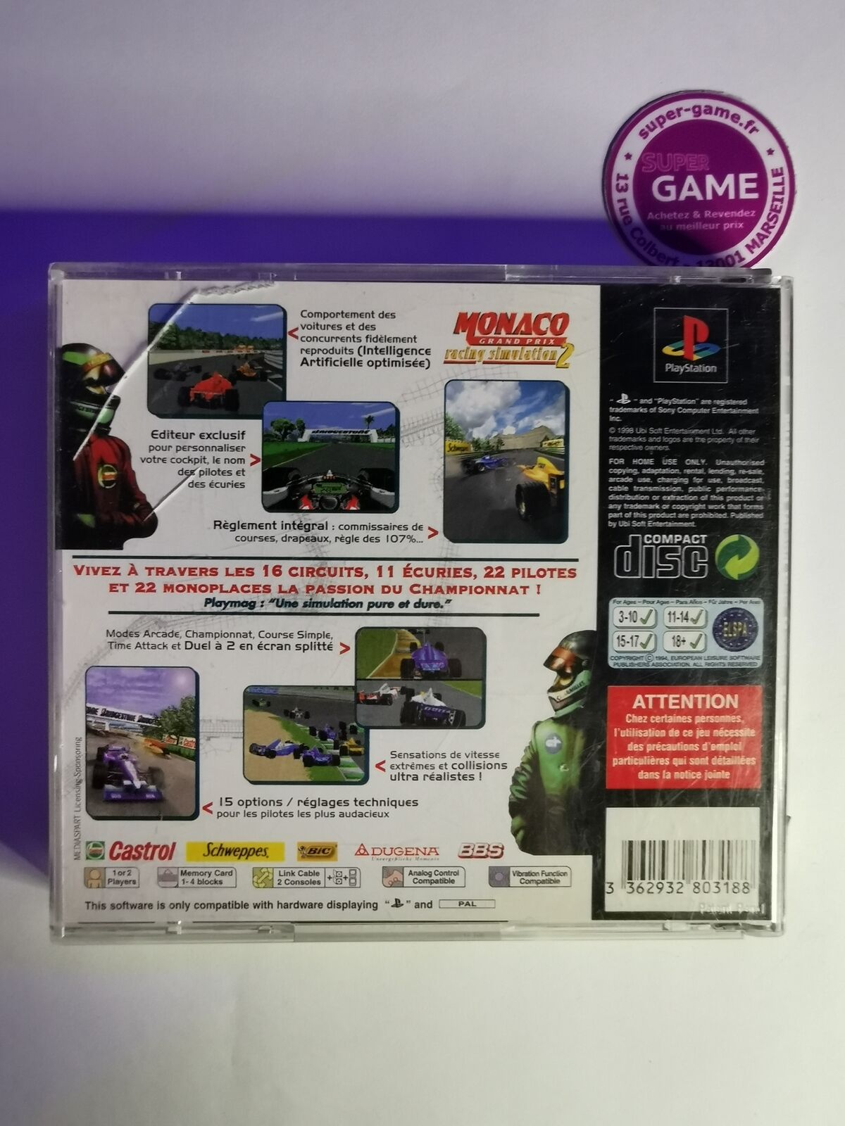 MONACO GRAND PRIX RACING SIMULATION - PS1 #599