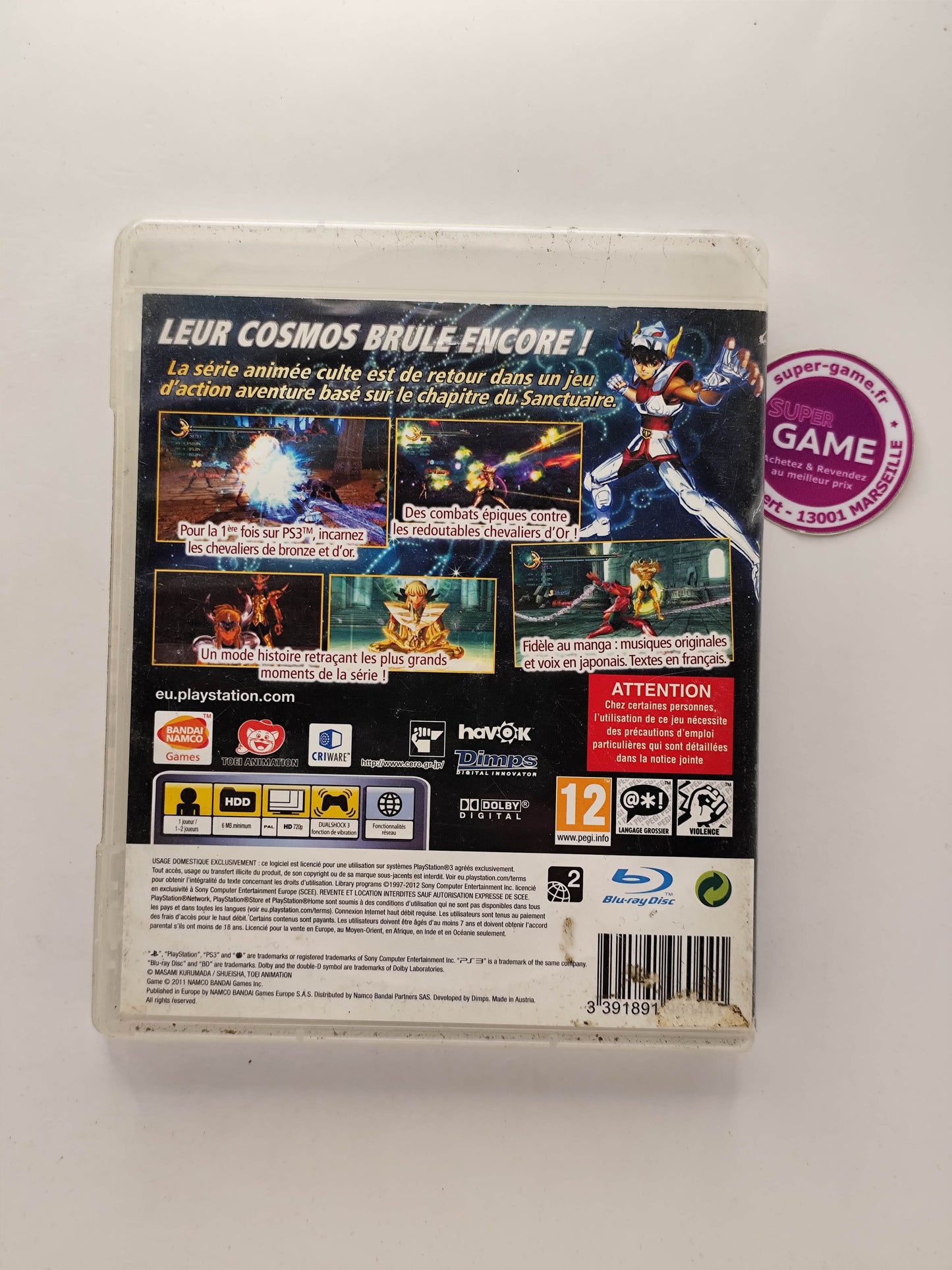 SAINT SEIYA LA BATAILLE DU SANCTUAIRE - PS3
