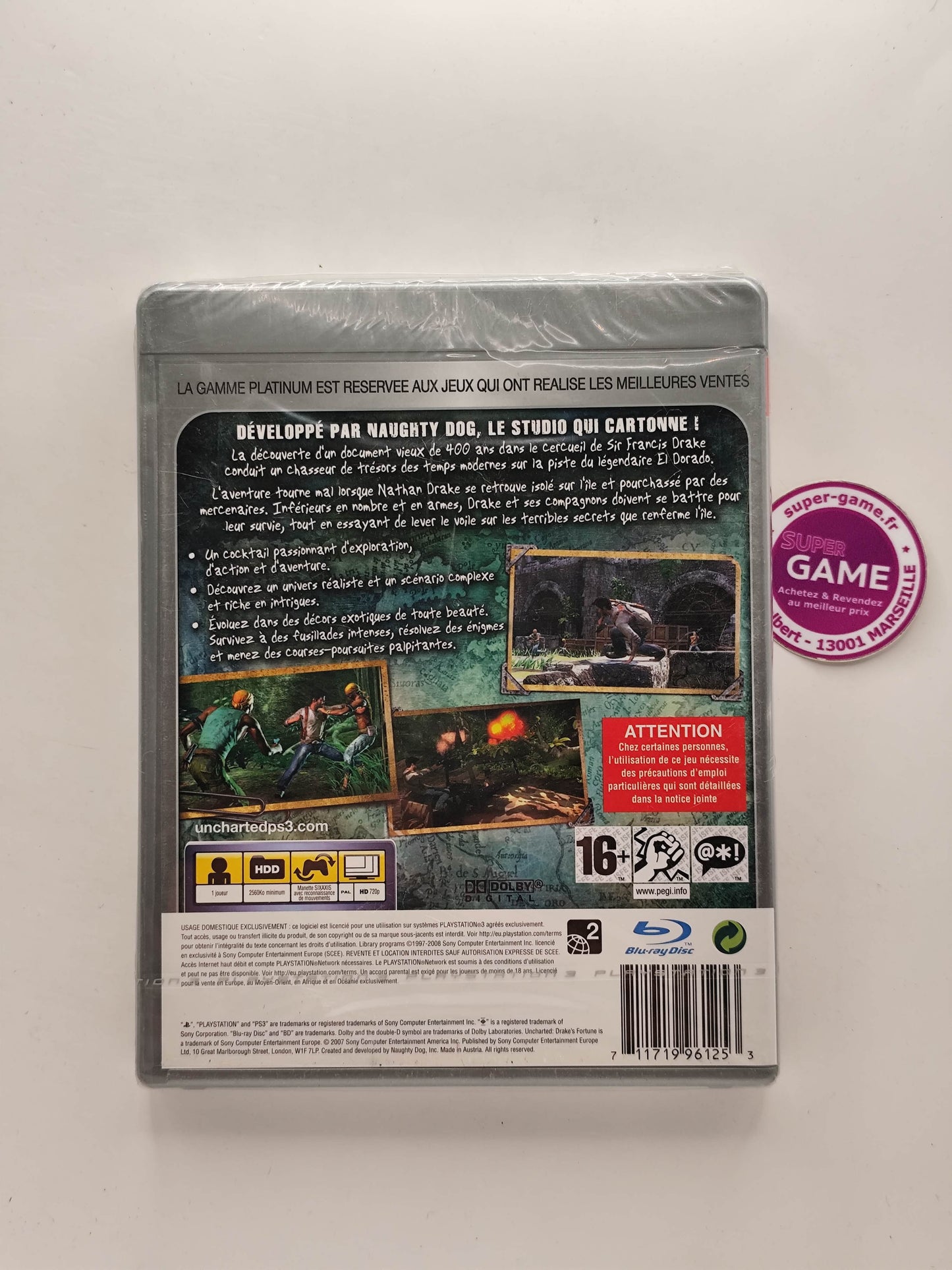 UNCHARTED DRAKE'S FORTUNE - Platinum - NEUF - PS3