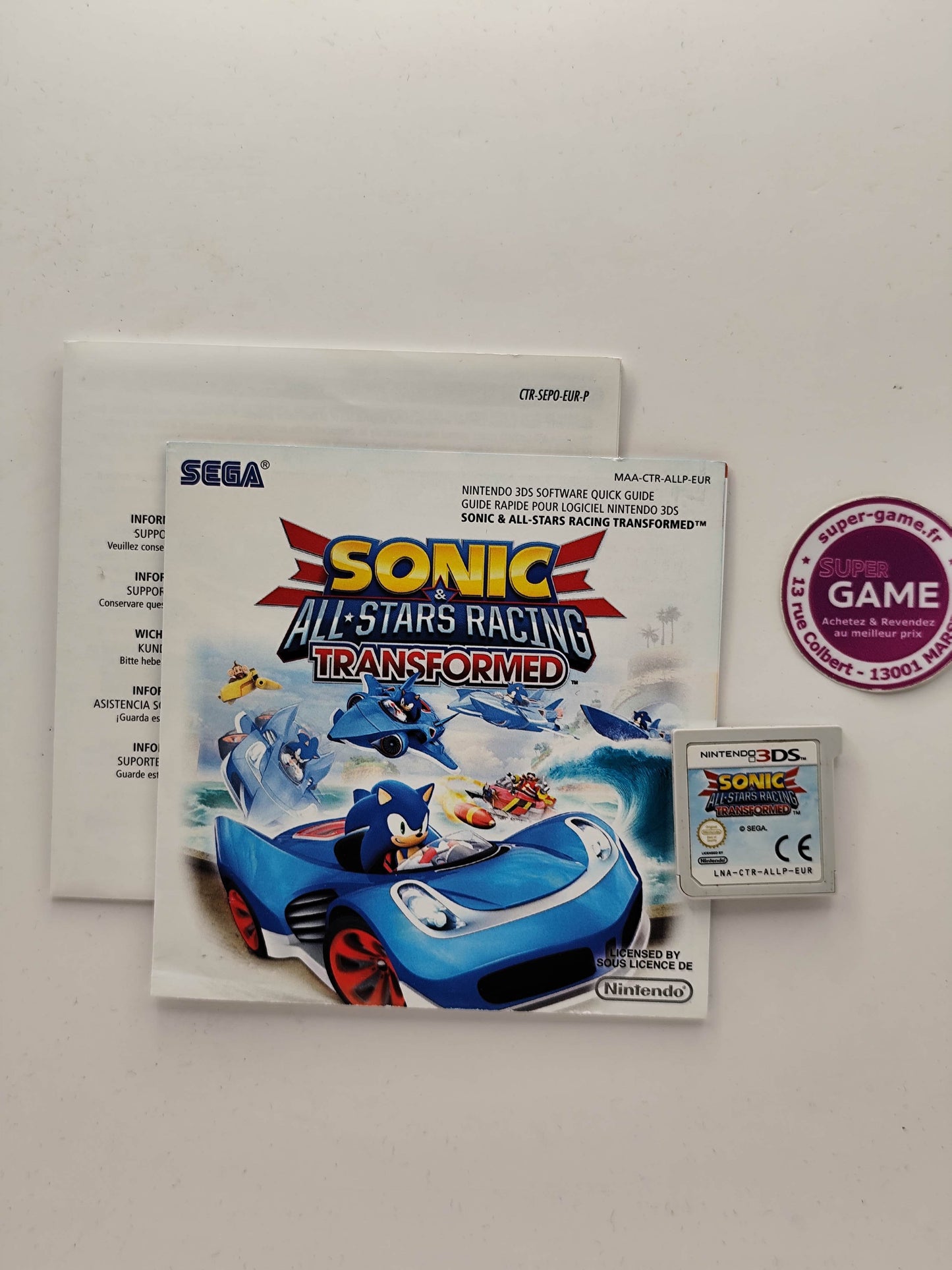 SONIC ALL STARS RACING TRANSFORMED - 3DS