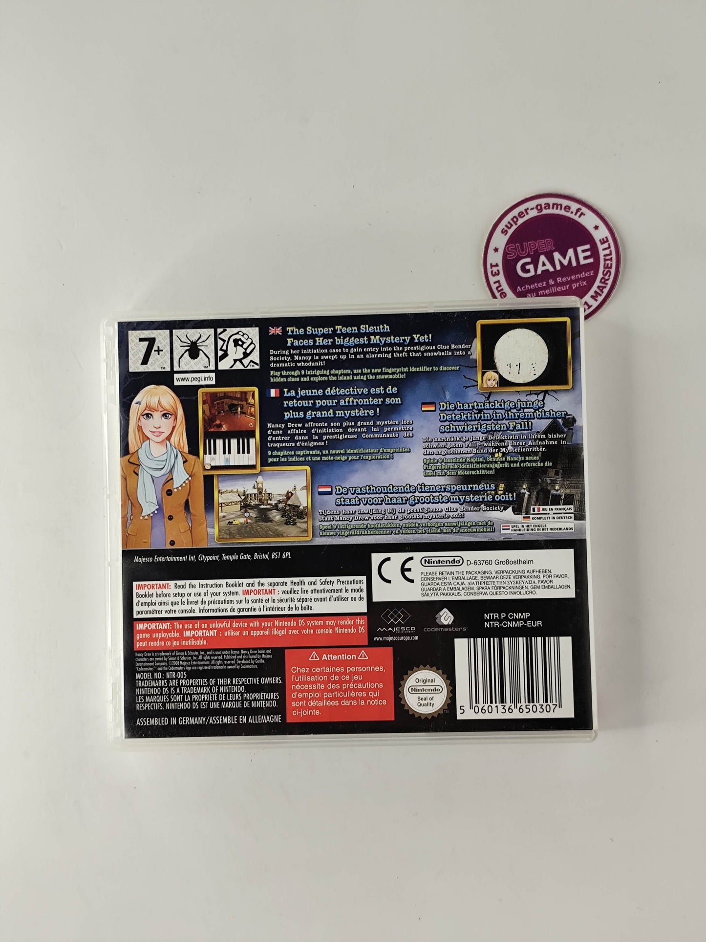 NANCY DREW THE MYSTERY OF THE CLUE BENDER SOCIETY - DS