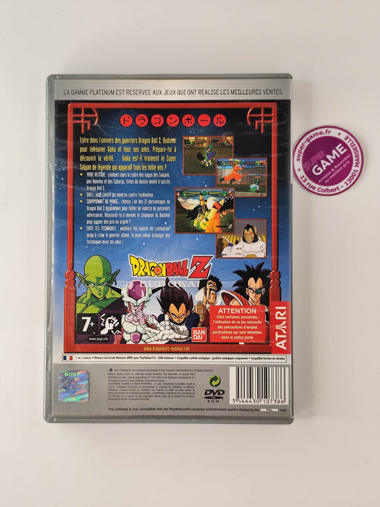 DRAGON BALL Z BUDOKAI PLATINUM - PS2