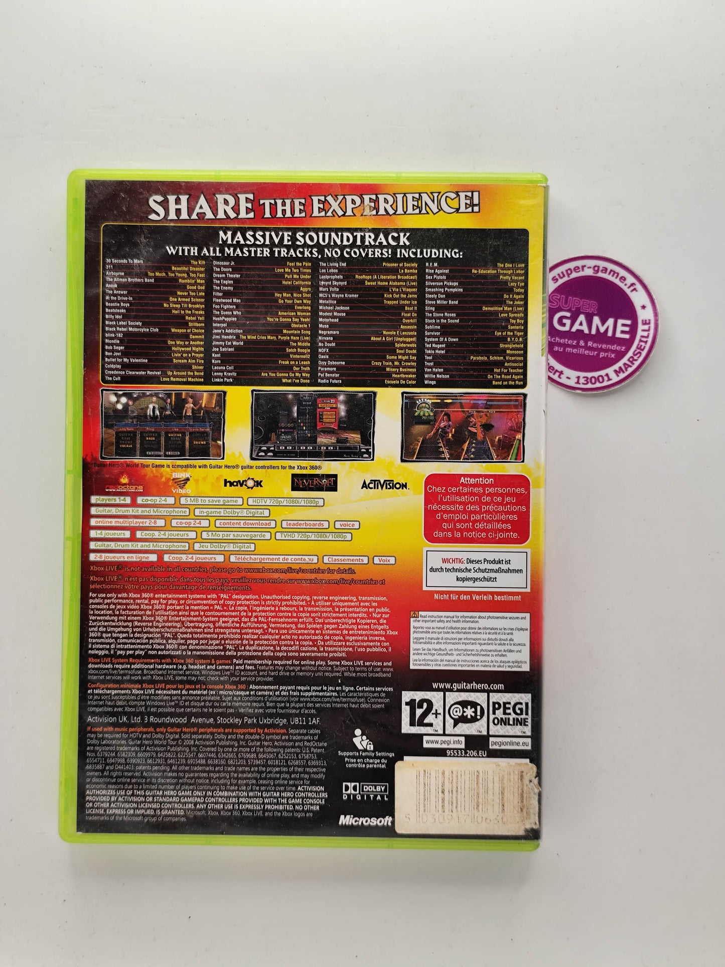 GUITAR HERO WORLD TOUR - XBOX360