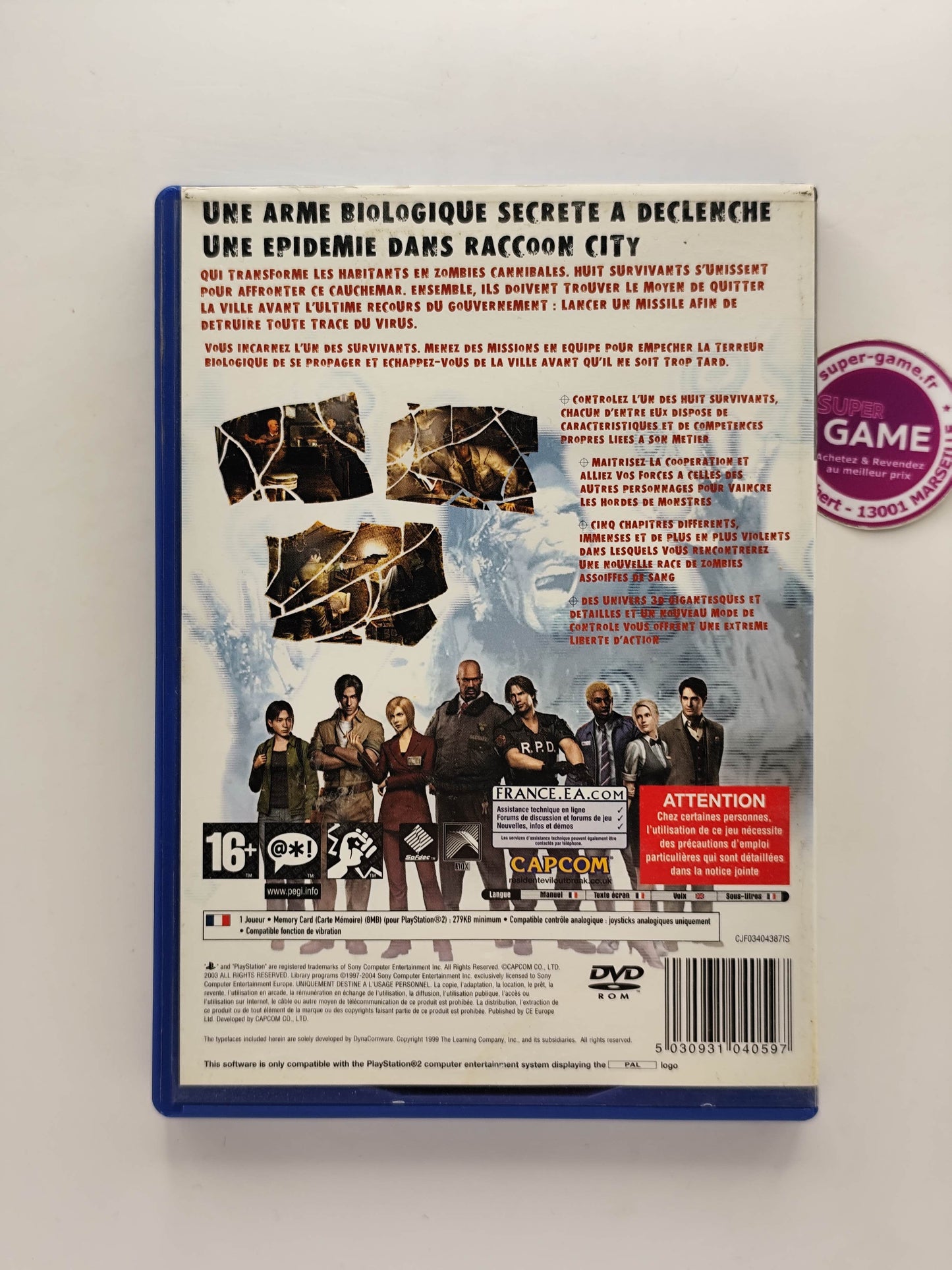 RESIDENT EVIL OUTBREAK - PS2