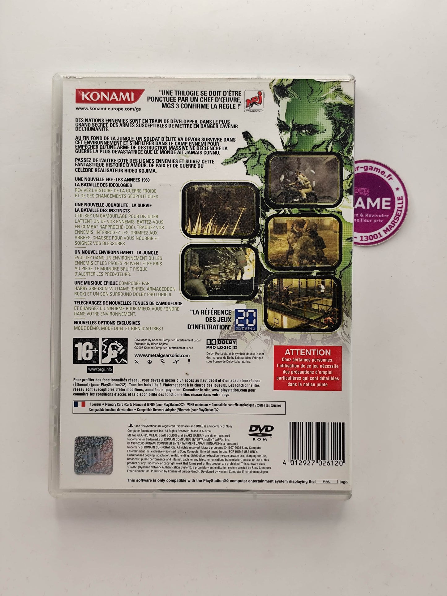 METAL GEAR SOLID 3 SNAKE EATER - PS2