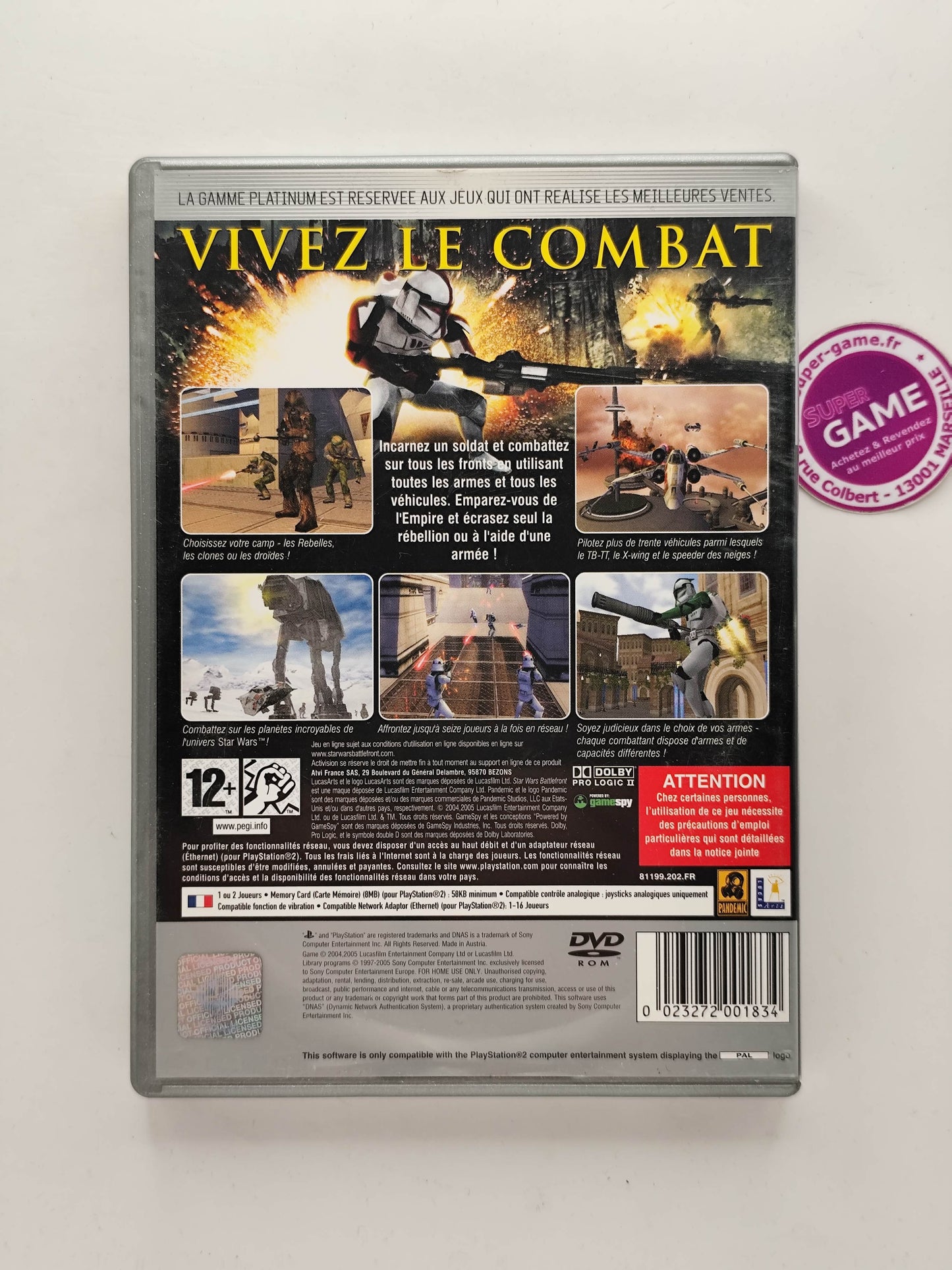 STAR WARS BATTLEFRONT - Platinum - PS2