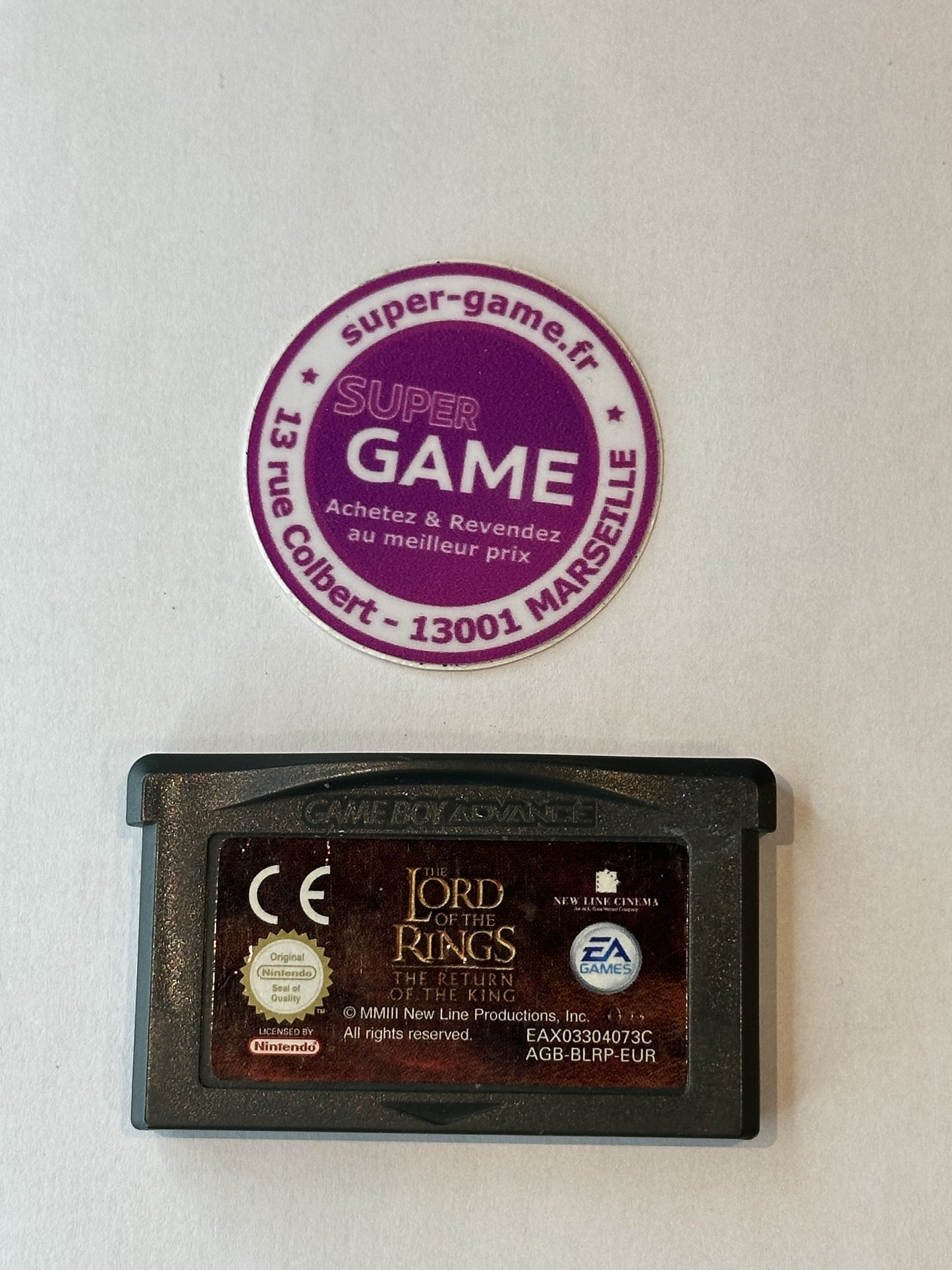 THE LORD OF TE RINGS THE RETURN OF THE KING - sans boite - GAMEBOY ADVANCE