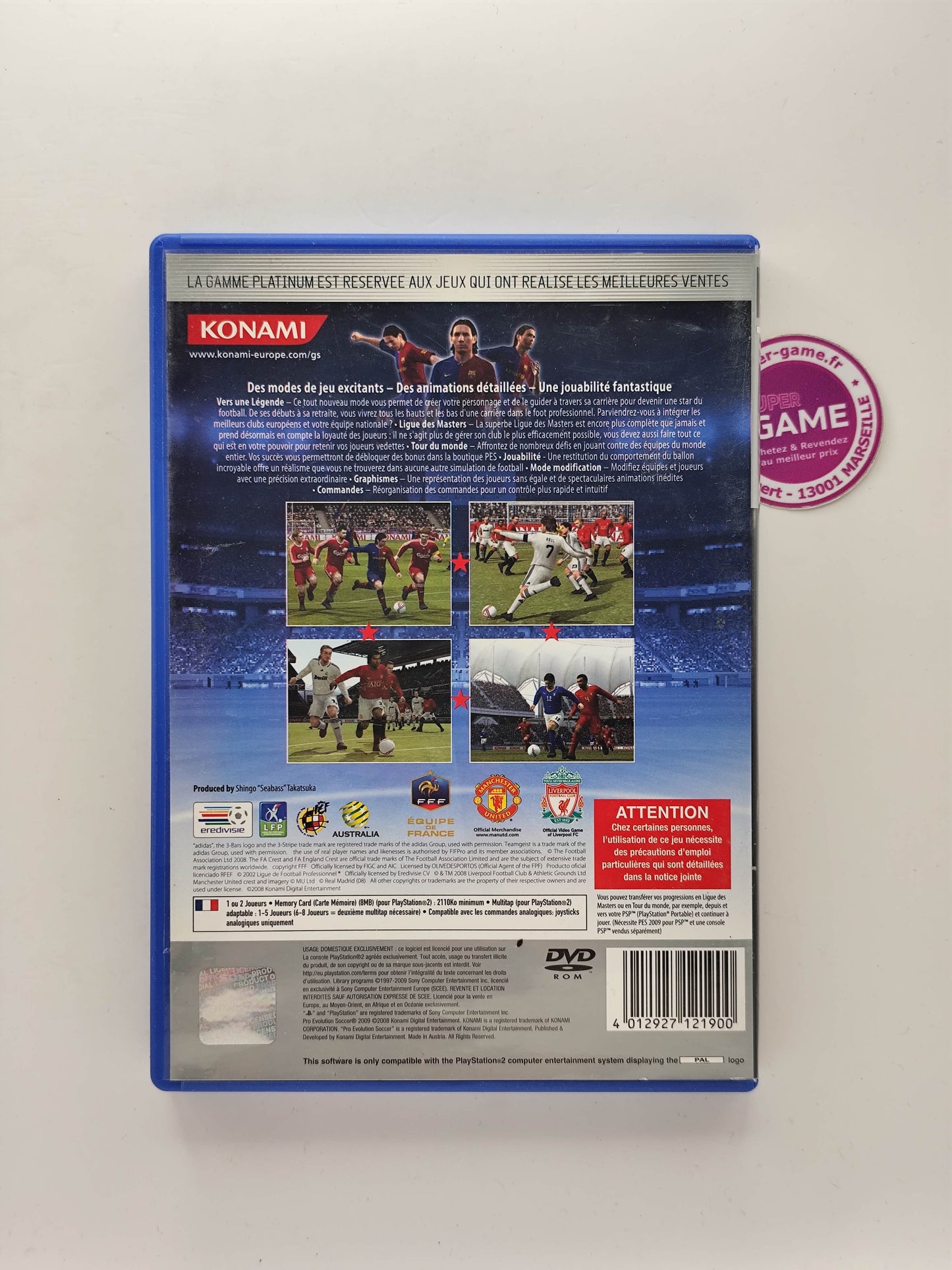 PRO EVOLUTON SOCCER 2009 - Platinum - PS2