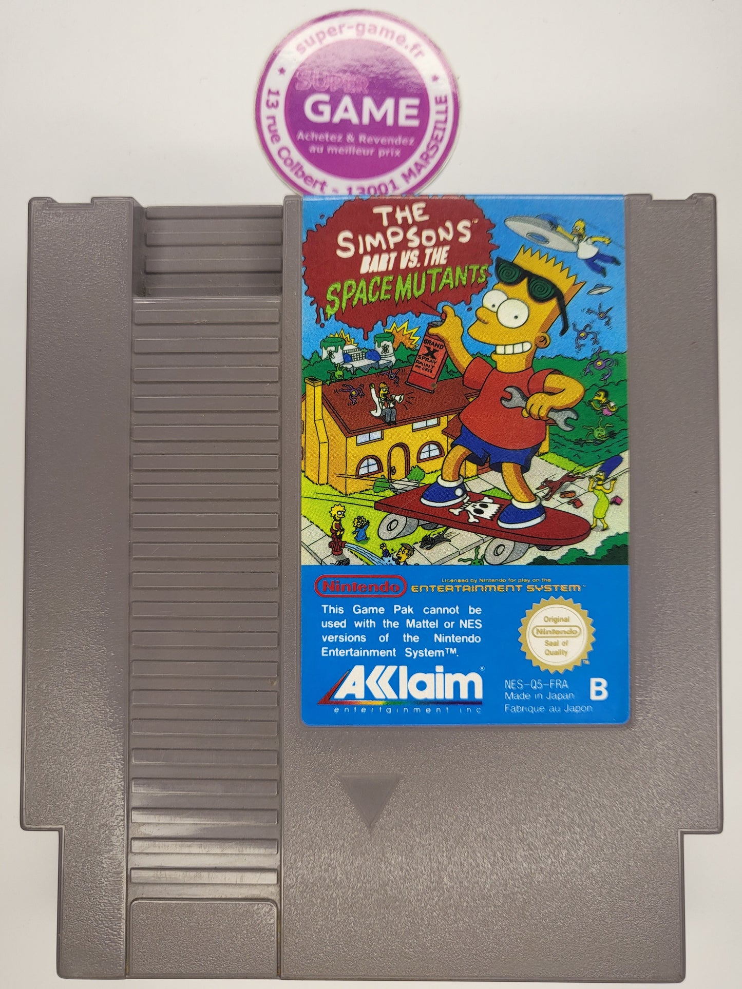 THE SIMPSONS BART VS. THE SPACE MUTANTS - sans boite - NES
