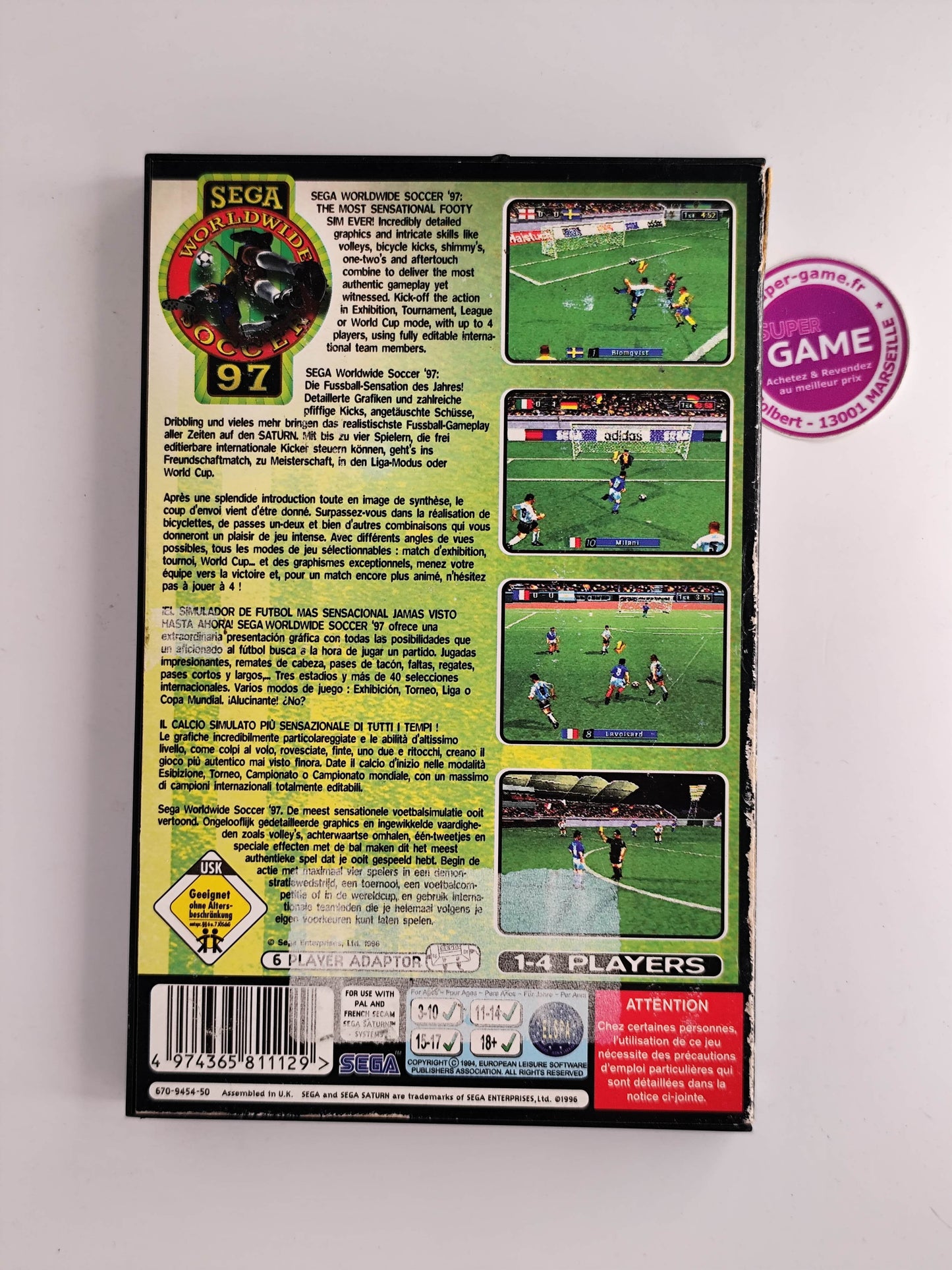 SEGA WORLDWIDE SOCCER 97 - Saturn
