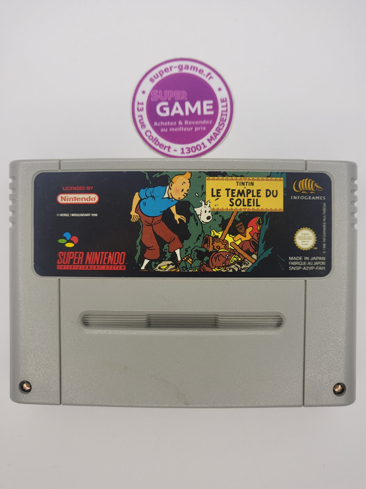 TINTIN LE TEMPLE DU SOLEIL - sans boite - SNES