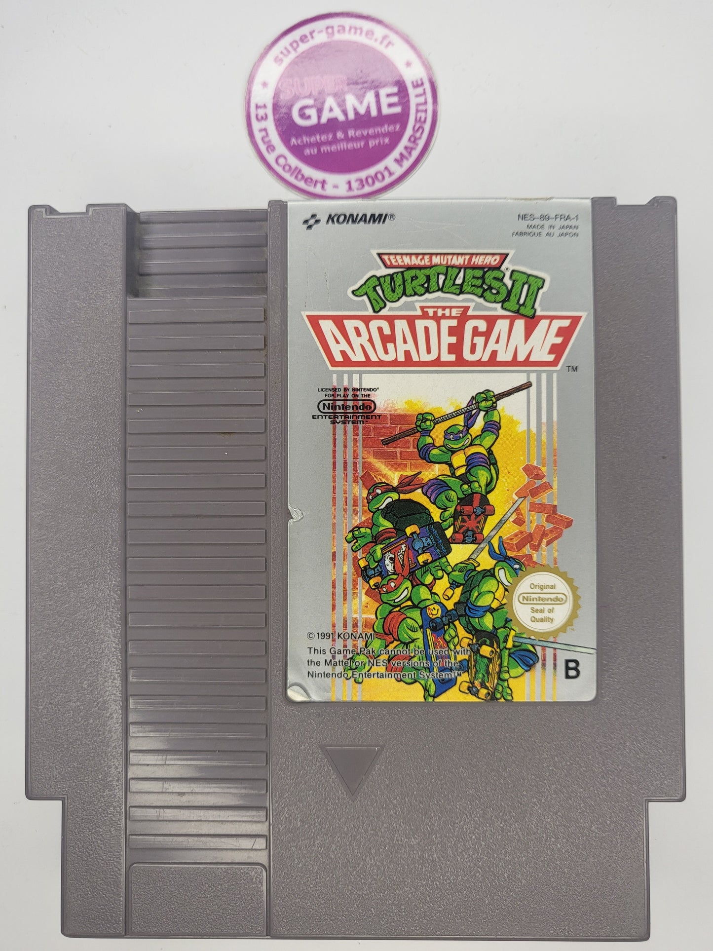 TEENAGE MUTANT HERO TURTLES 2 THE ARCADE GAME - sans boite - NES