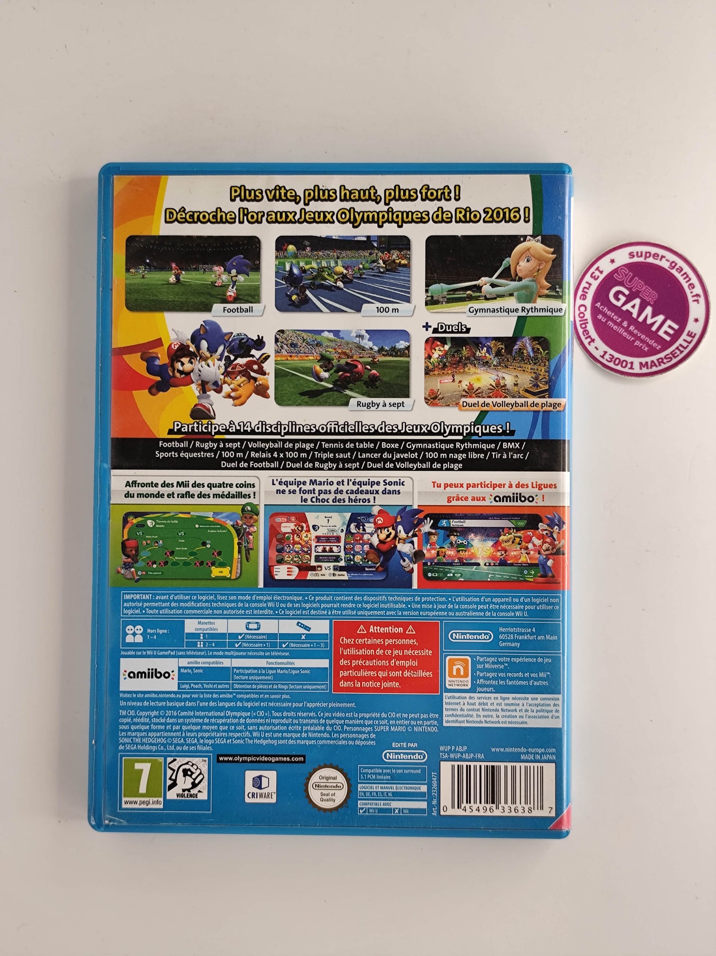 MARIO & SONIC AUX JEUX OLYMPIQUES DE RIO 2016 - WiiU