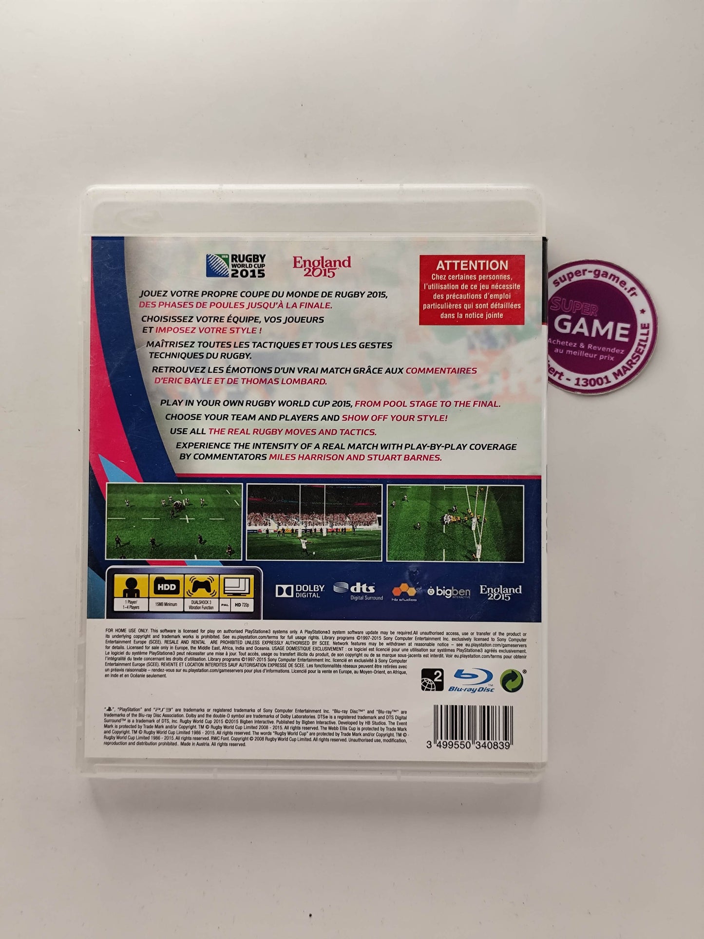 RUGBY WORLD CUP 2015 - PS3