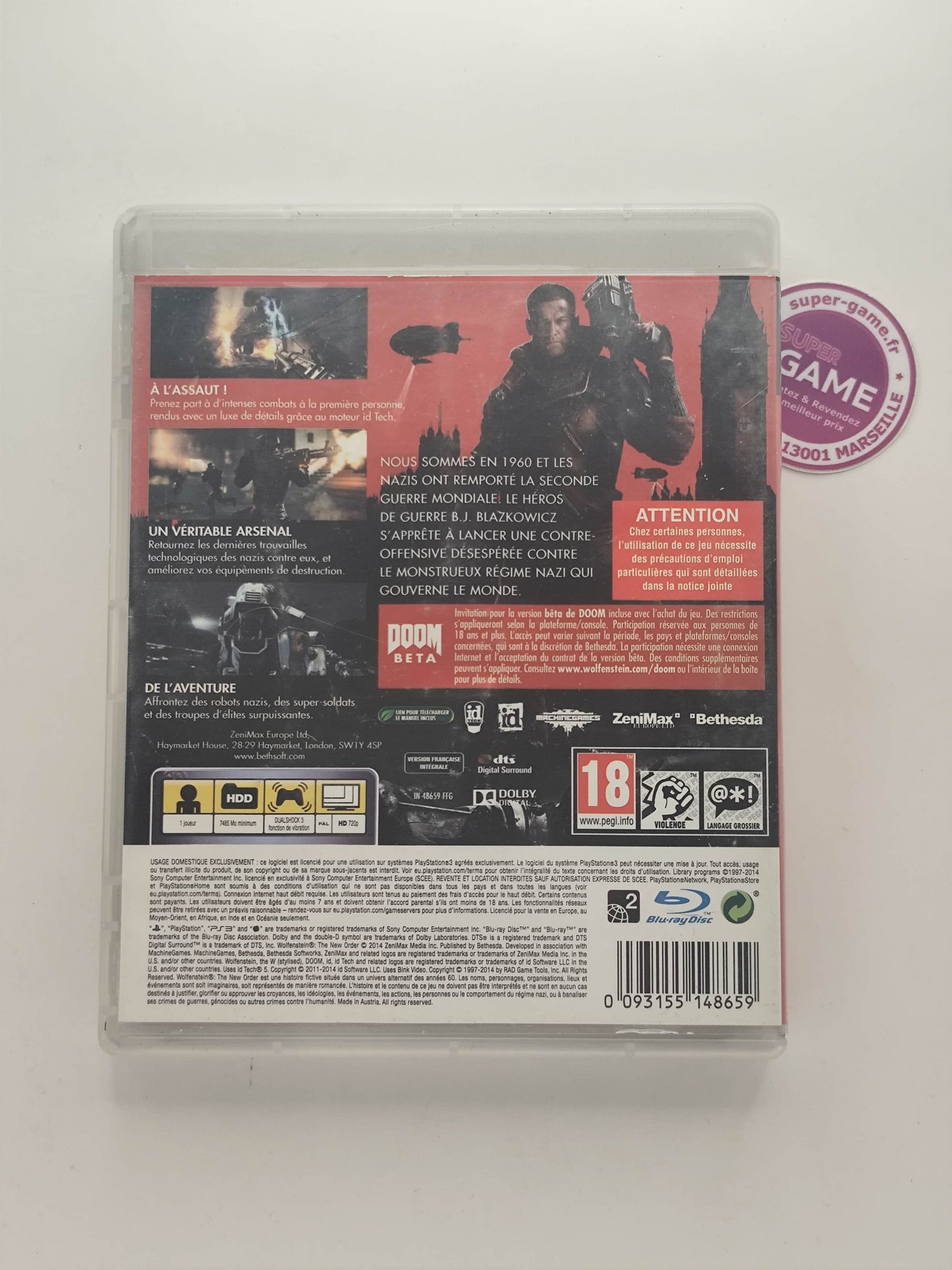 WOLFENSTEIN THE NEW ORDER - PS3