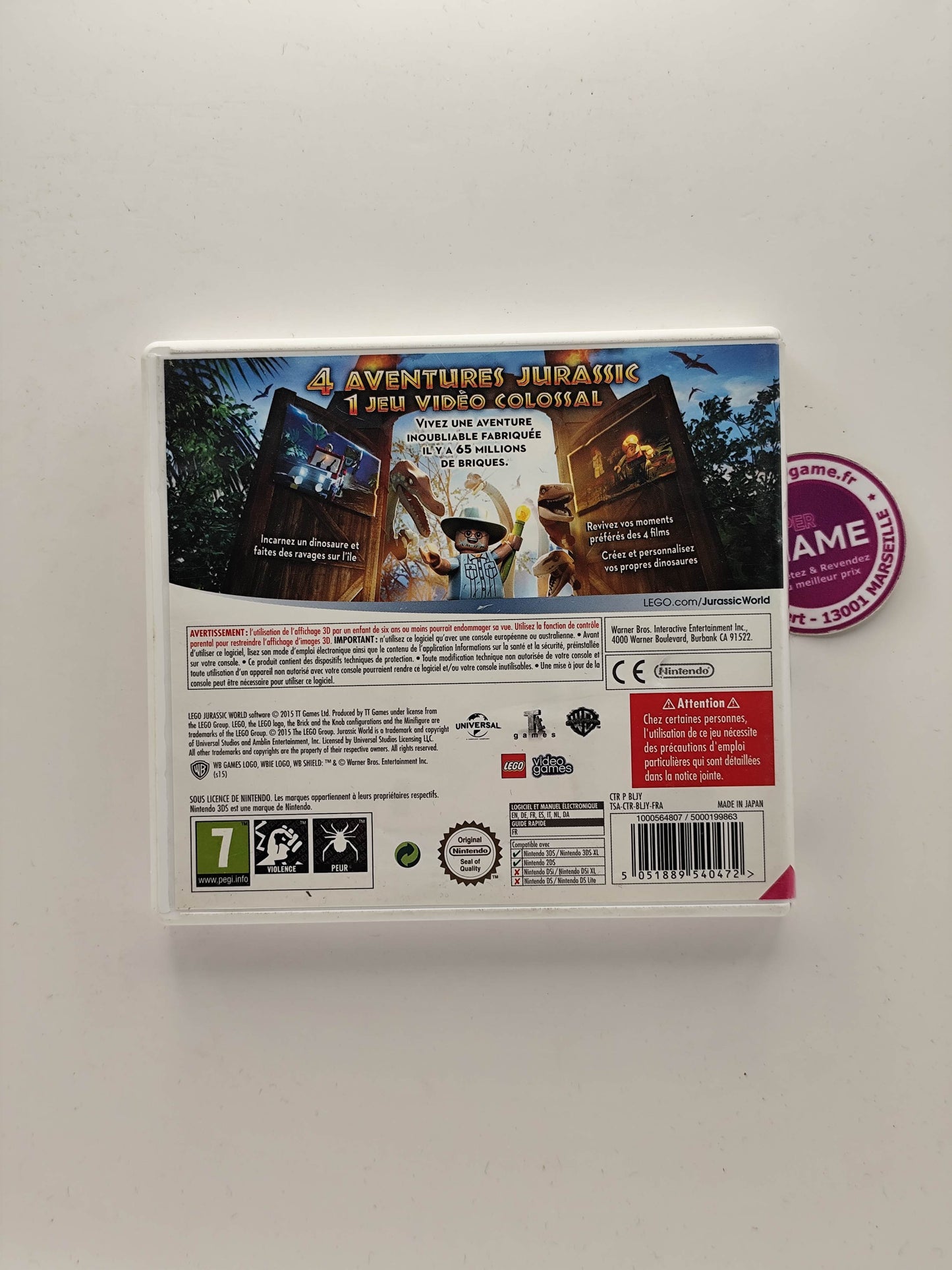 LEGO JURASSIC WORLD - 3DS