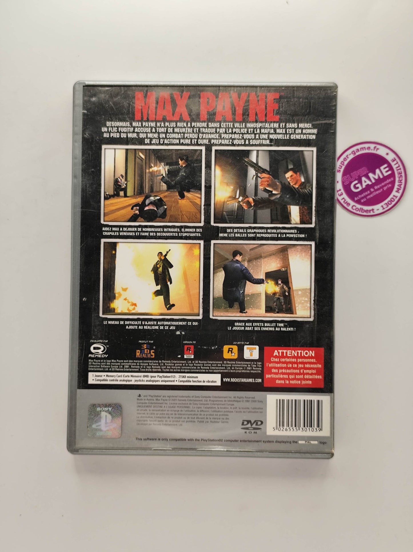 MAX PAYNE Platinum - PS2