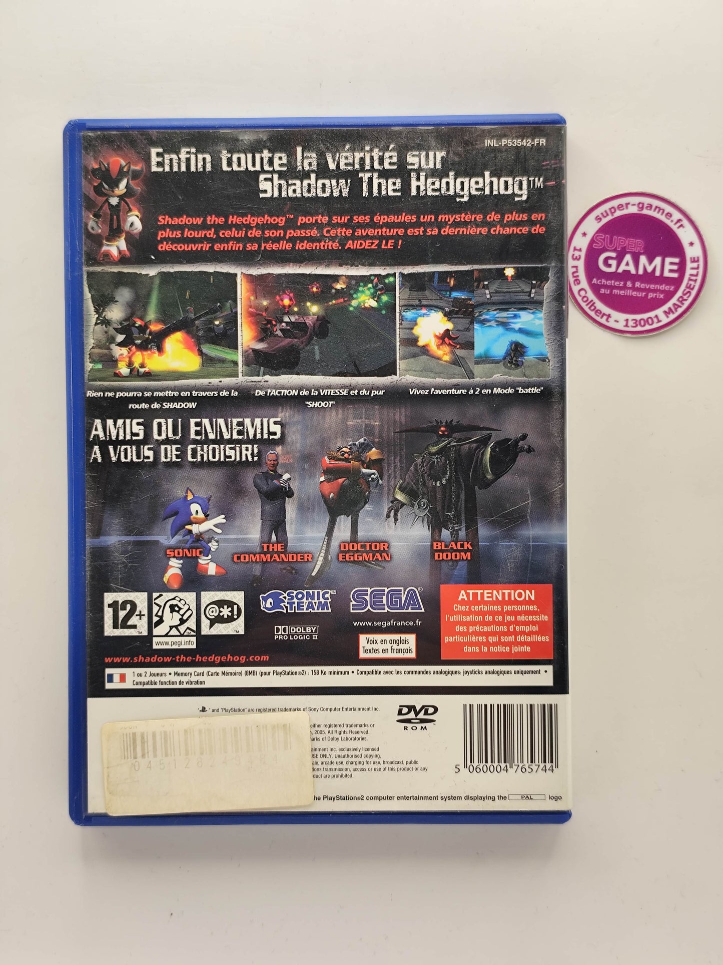 SHADOW THE HEDGEDOG - PS2