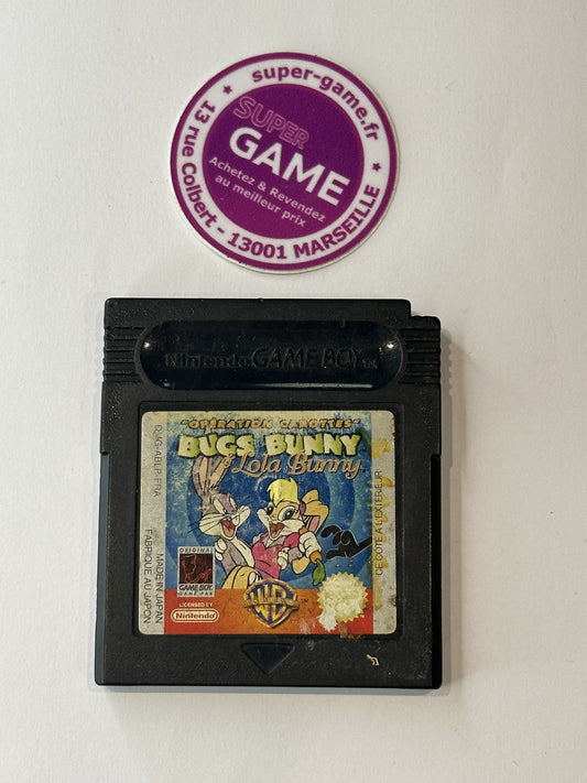 BUGS BUNNY & LOLA BUNNY "OPERATION CAROTTES" - sans boite - GAMEBOY