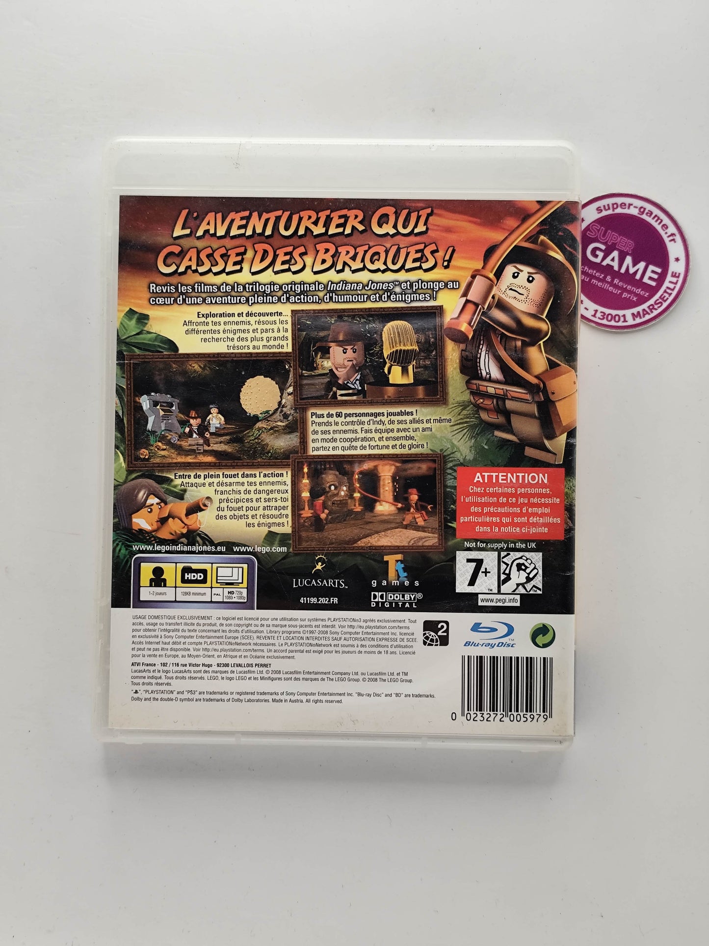 LEGO INDIANA JONES LA TRILOGIE ORIGINALE - PS3